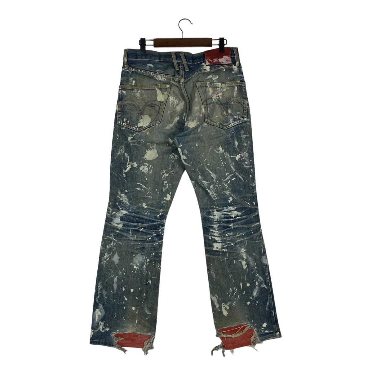 Yuji Yamada Vintage Yuji Yamada Distressed Paint Splatter Jeans Size US 32 / EU 48 - 2 Thumbnail