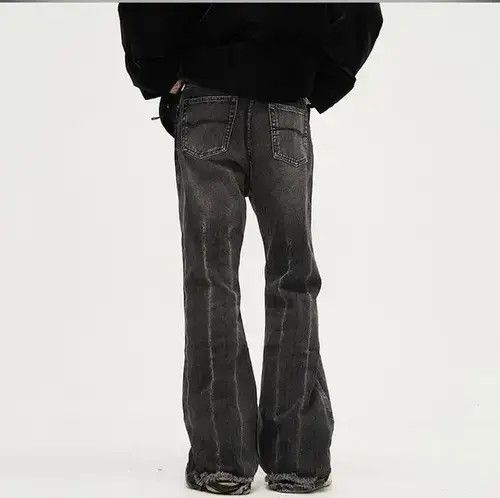 Jean Faded Black Ripped Flare jeans Size US 32 / EU 48 - 2 Thumbnail
