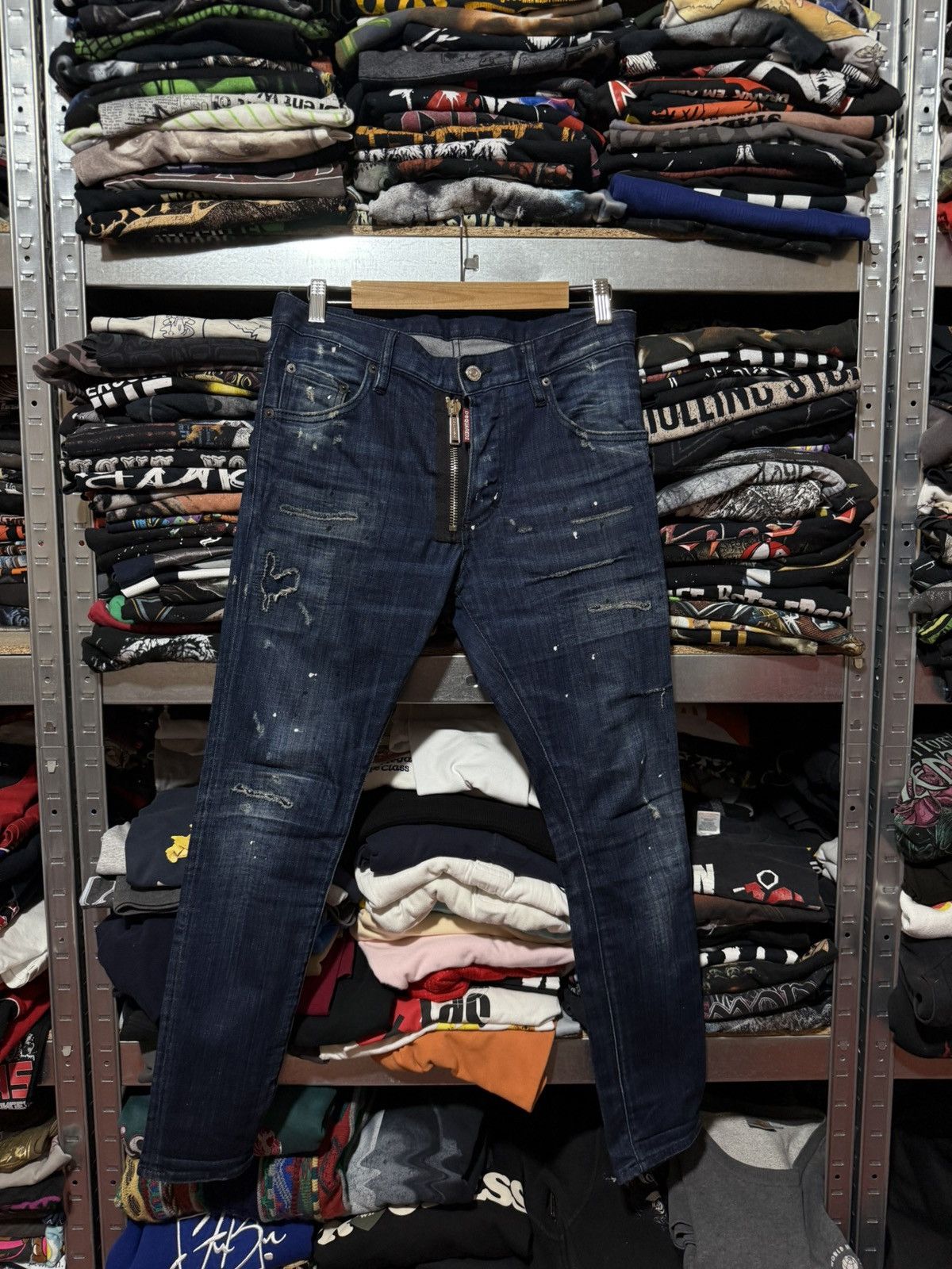 Dsquared2 Rare Luxury Dsquared2 Distressed Denim Navy Jeans Y2K Hype Size US 28 / EU 44 - 1 Thumbnail