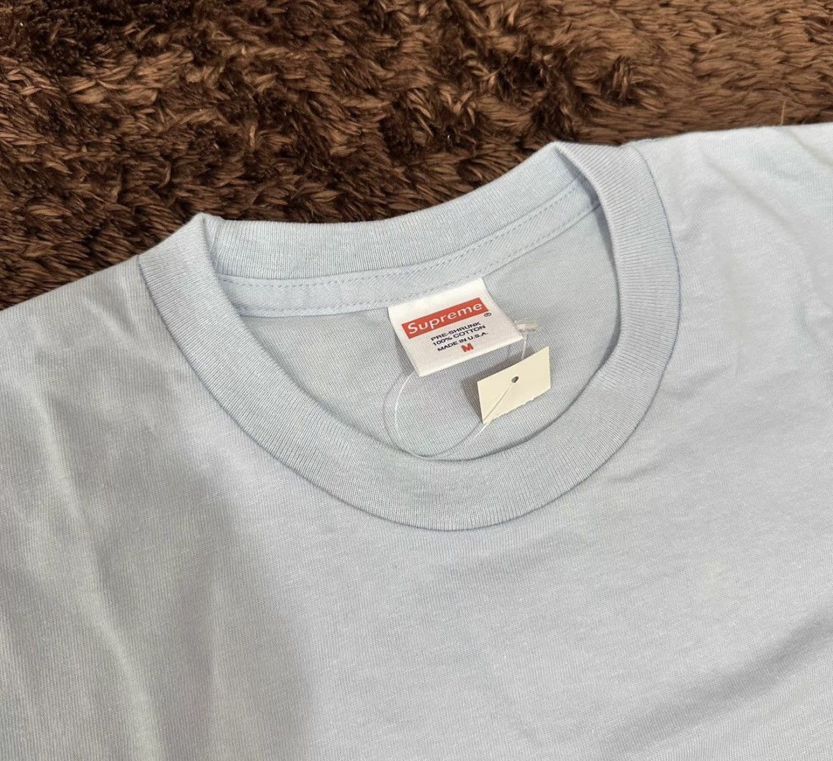 Supreme Supreme 20th anniversary baby blue box logo tee dswt Size US M / EU 48-50 / 2 - 3 Thumbnail