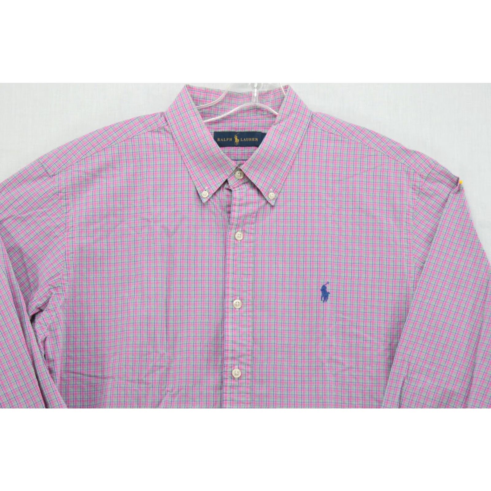 Ralph Lauren Ralph Lauren Button-Up Shirt Men’s XL Pink Plaid Long Sleeve Classic Casual Preppy Size US XL / EU 56 / 4 - 2 Thumbnail
