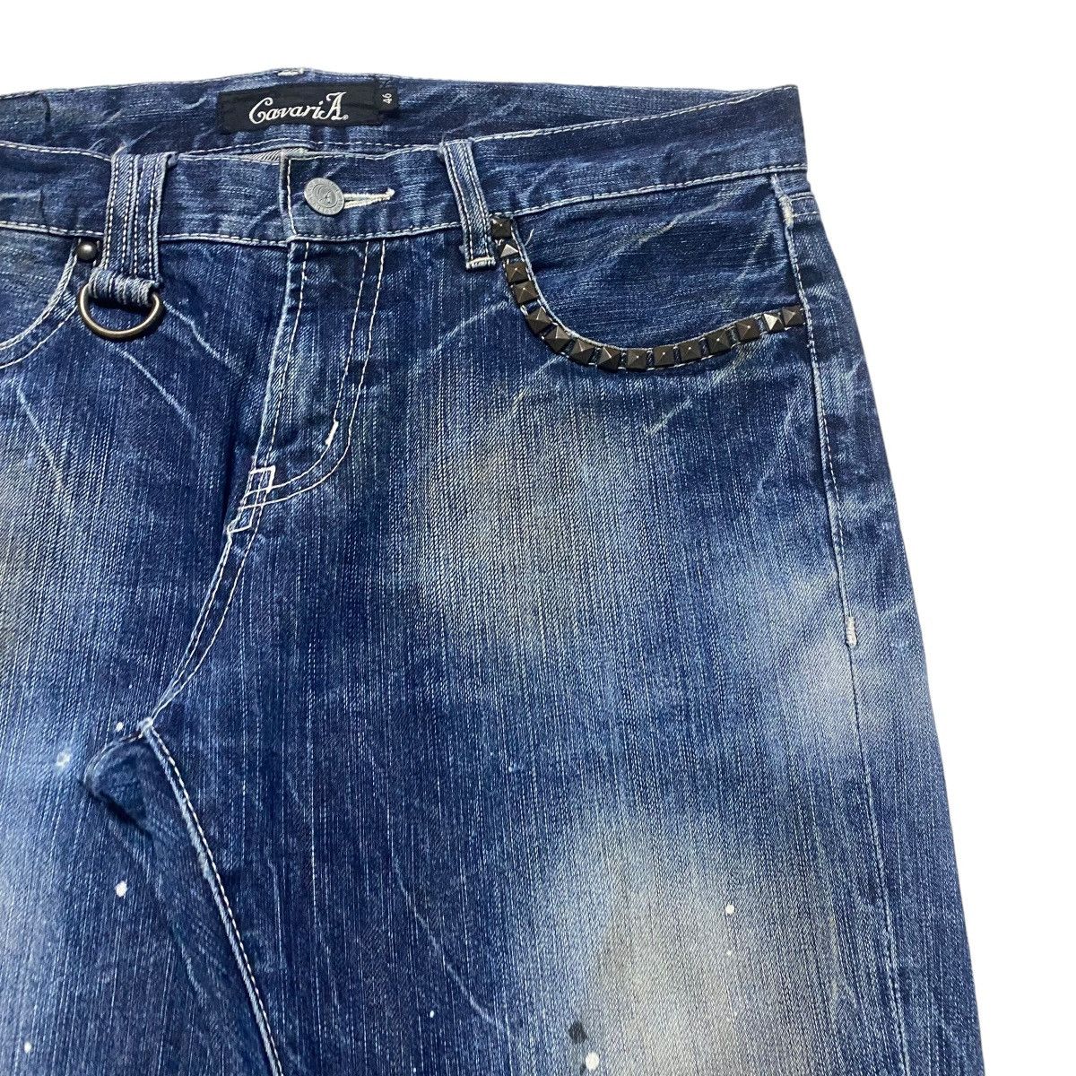 GOSTAR DE FUGA CavariA Denim Oiled Stained Flare Jeans Size US 32 / EU 48 - 5 Thumbnail