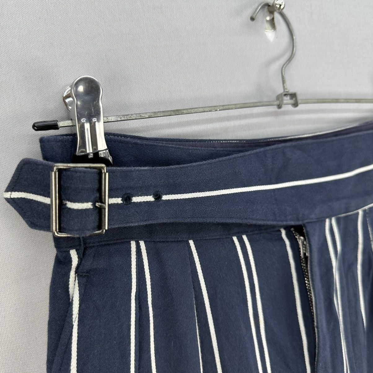 Phlannel Phlannel British Gurkha Maxi Skirt Ladies Blue Stripe Size 28" / US 6 / IT 42 - 4 Thumbnail