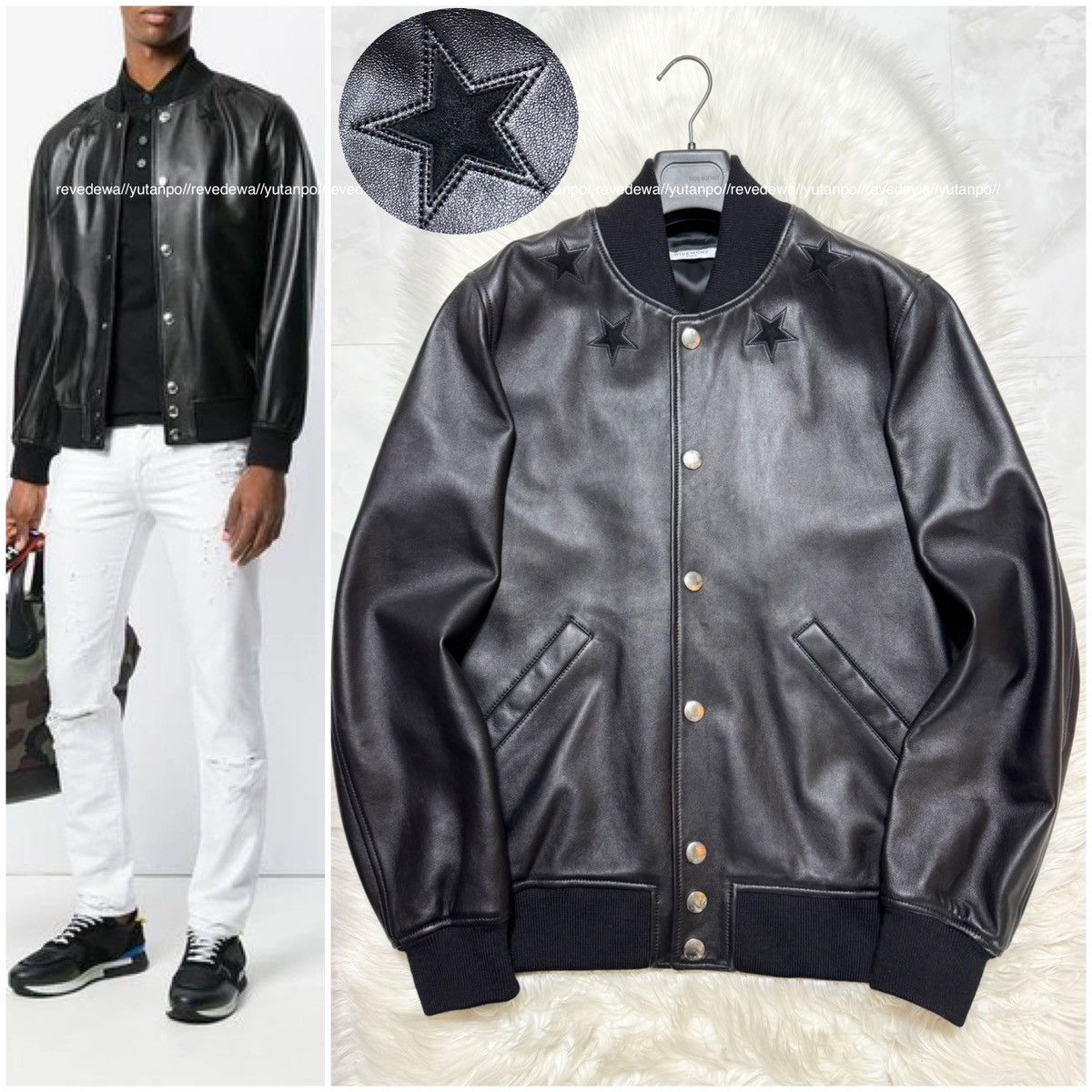 Givenchy Givenchy round star leather bomber jacket 50 Black Size US M / EU 48-50 / 2 - 1 Thumbnail
