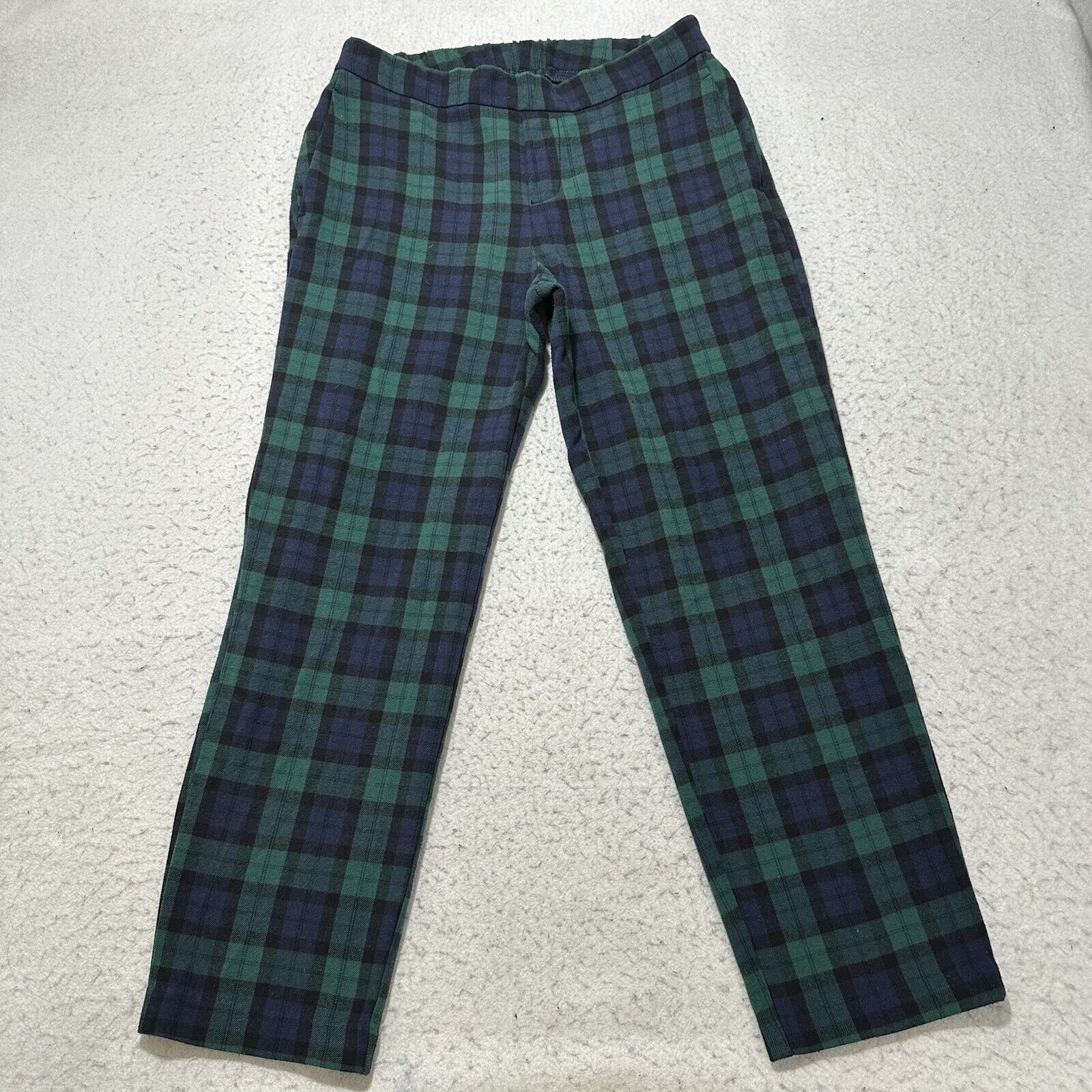 Old Navy Old Navy 6 Loungewear Sweatpants Blue Green Plaid Pants Size 28" / US 6 / IT 42 - 1 Thumbnail