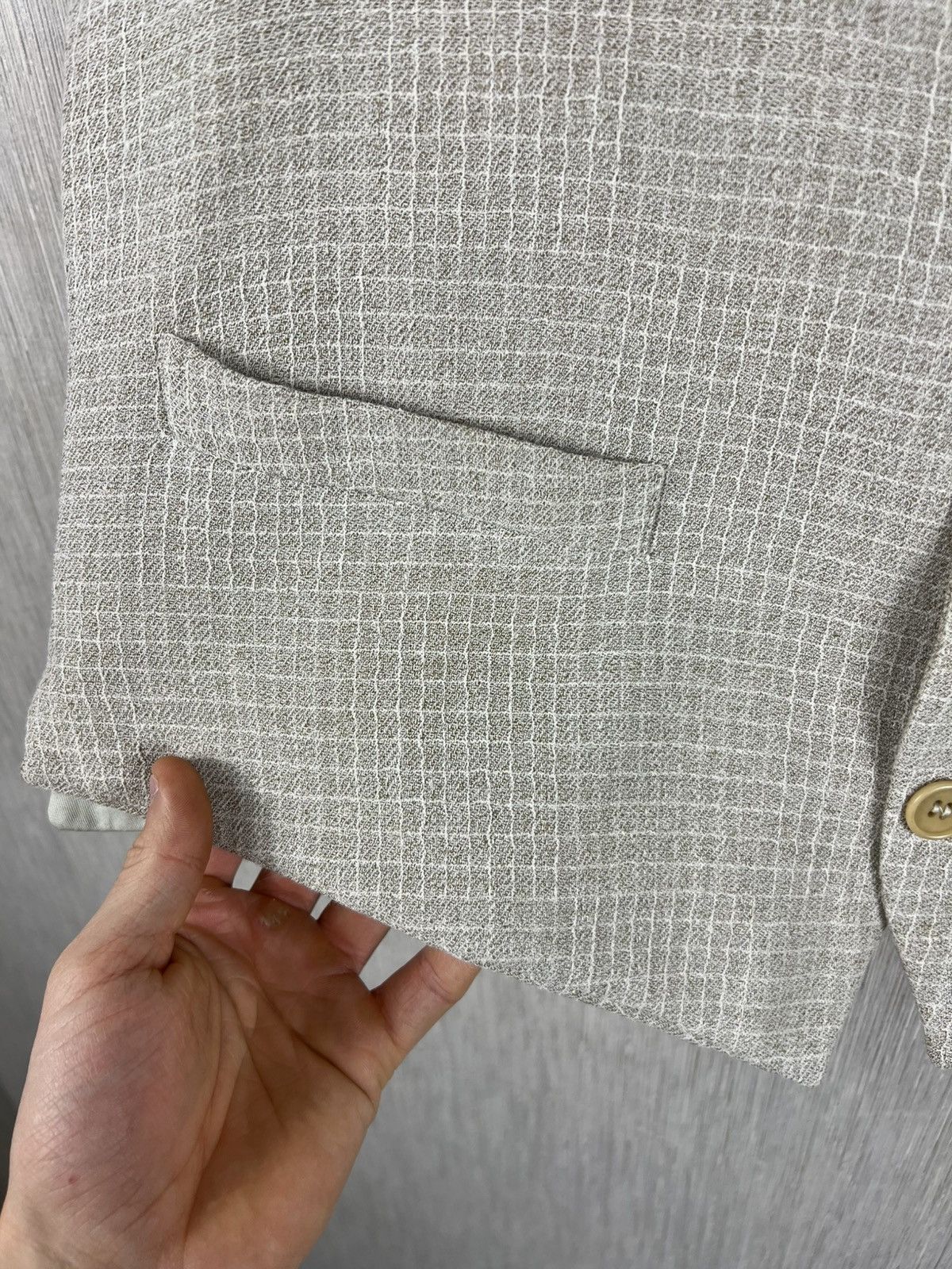 Emporio Armani Vintage 90s Emporio Armani archival linen suit vest Size 48R - 7 Thumbnail