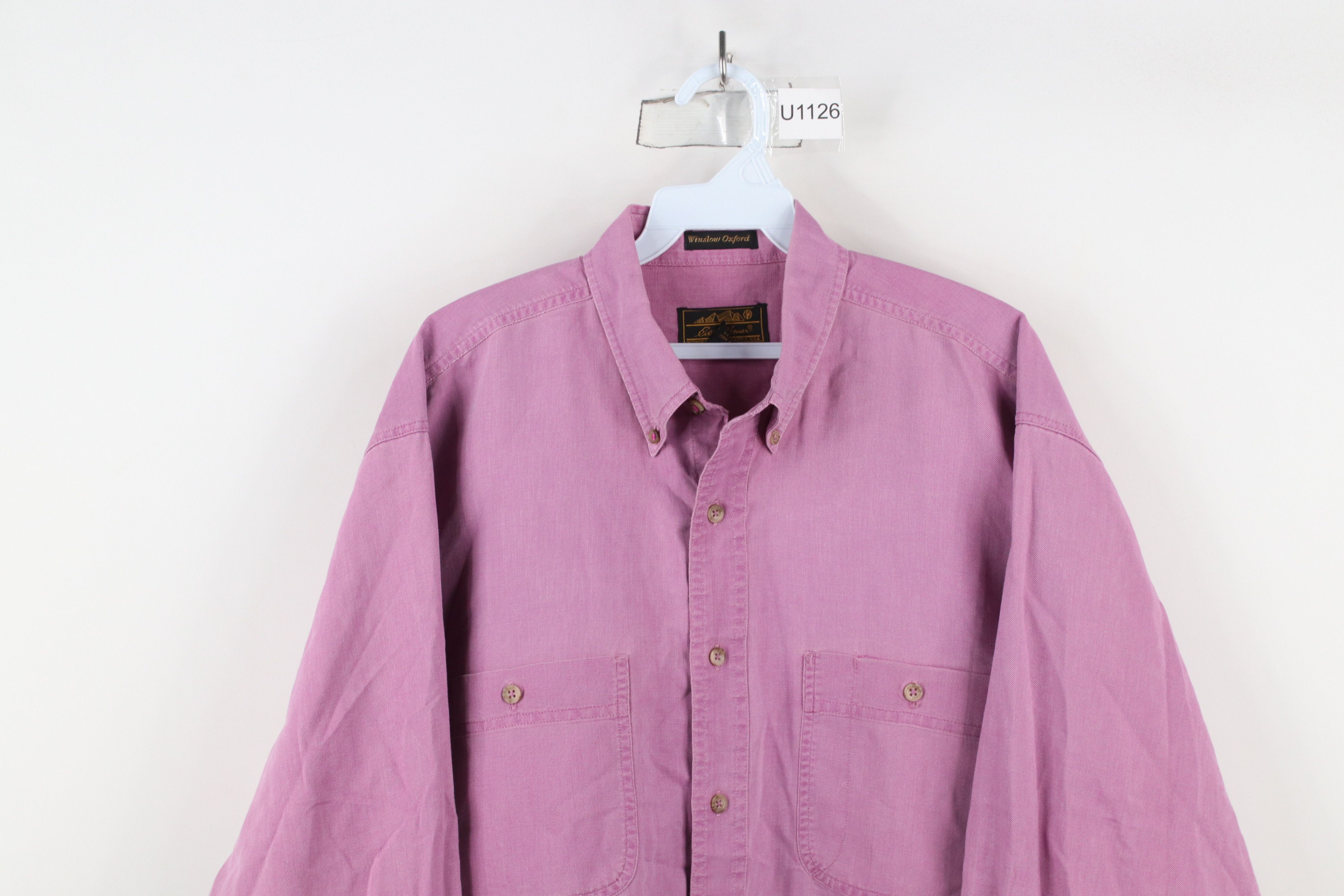 Eddie Bauer × Vintage Vintage 90s Eddie Bauer Winslow Oxford Button Down Shirt Size US M / EU 48-50 / 2 - 2 Thumbnail
