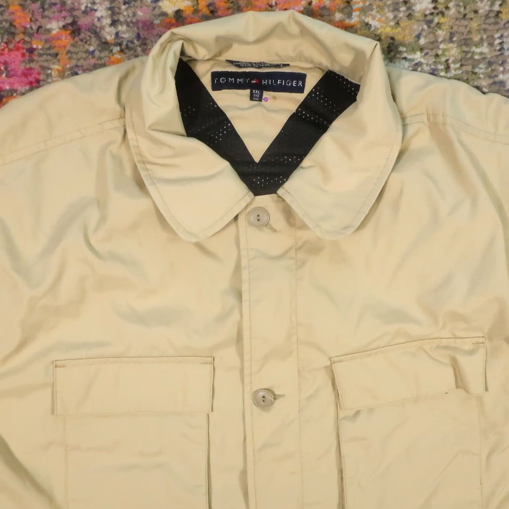 Tommy Hilfiger VTG Tommy Hilfiger Jacket Military Chore Coat XL Beige Nylon Canvas Long Regular Men Size US XL / EU 56 / 4 - 4 Thumbnail