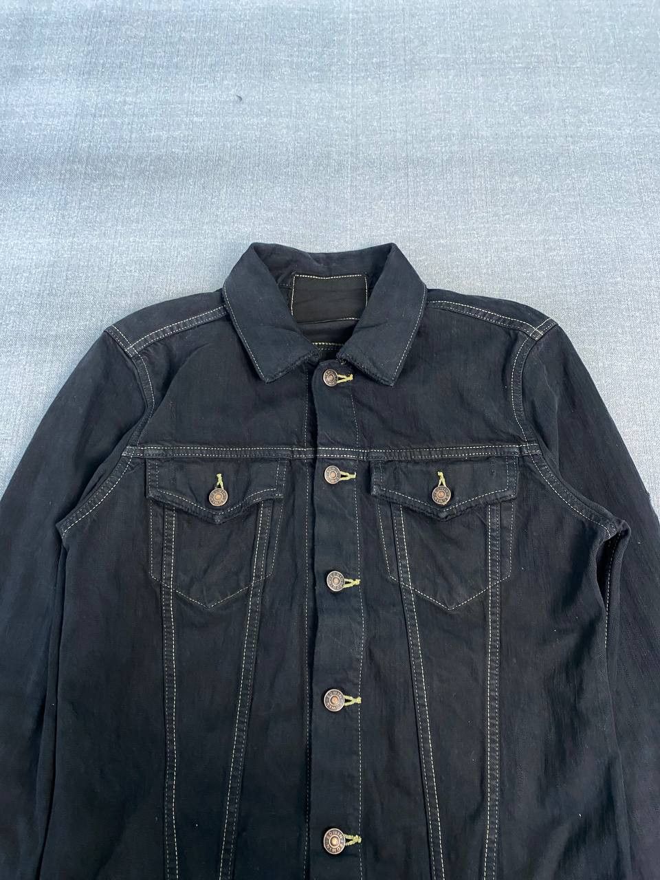 Edwin × Japanese Brand Vintage Edwin Orange Tab Trucker Jacket Jeans Size US M / EU 48-50 / 2 - 2 Thumbnail