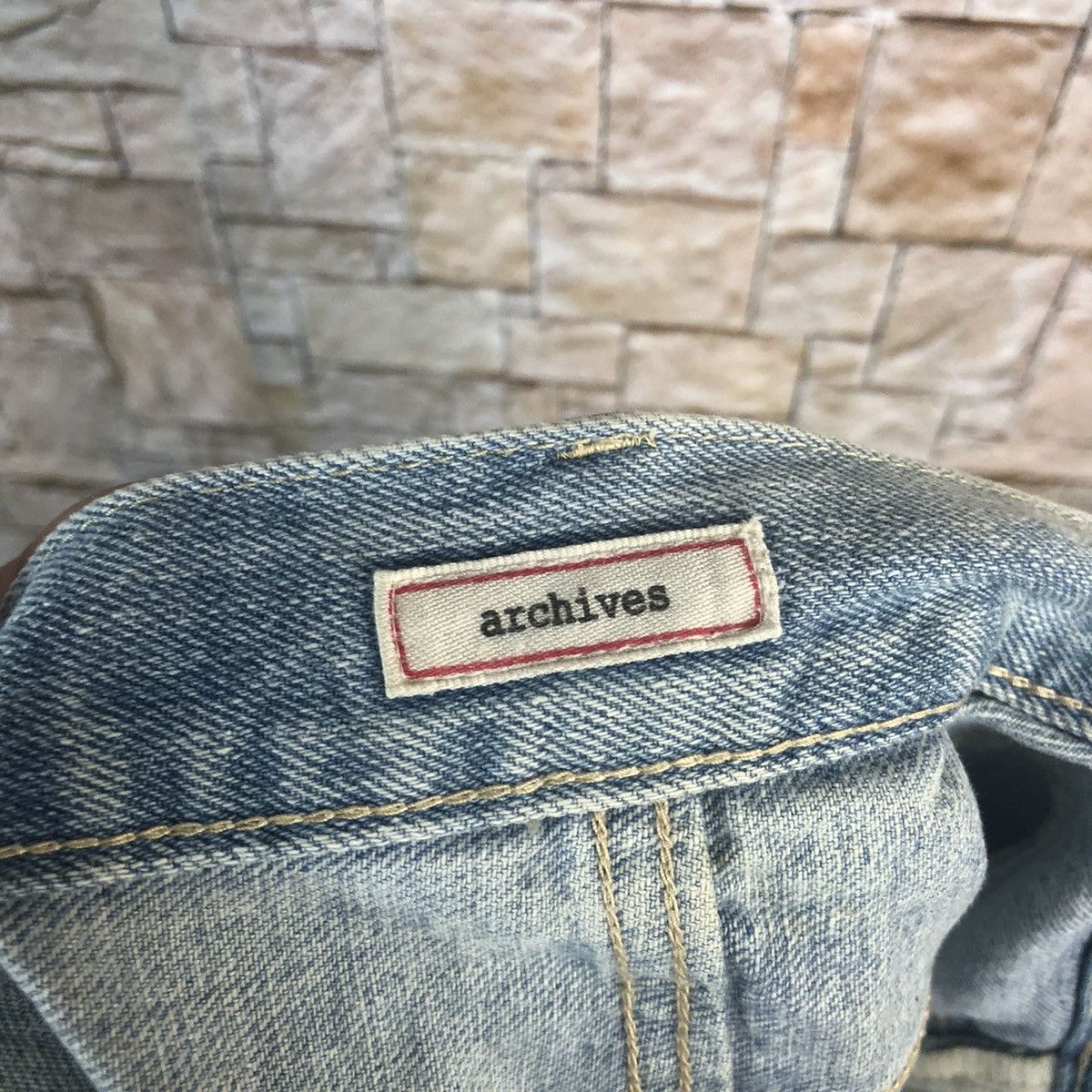 Japanese Brand Archives Blue Distressed Denim Pants #A65 Size US 30 / EU 46 - 21 Thumbnail