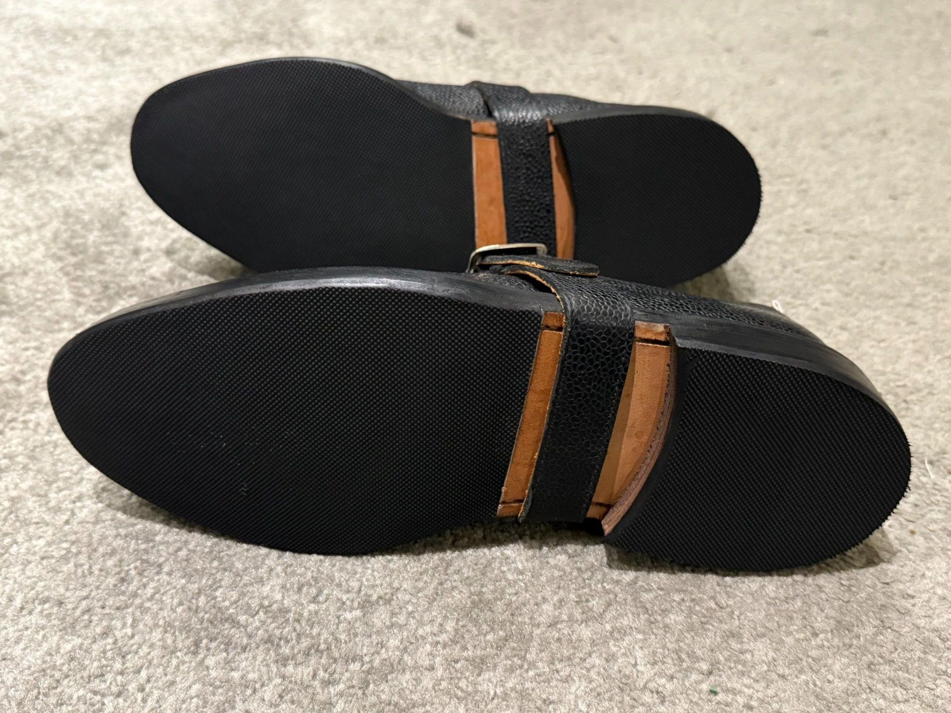 Thom Browne Thom Browne Black Strap Derby Shoes US8 (Nike42) Size US 8 / EU 41 - 4 Thumbnail