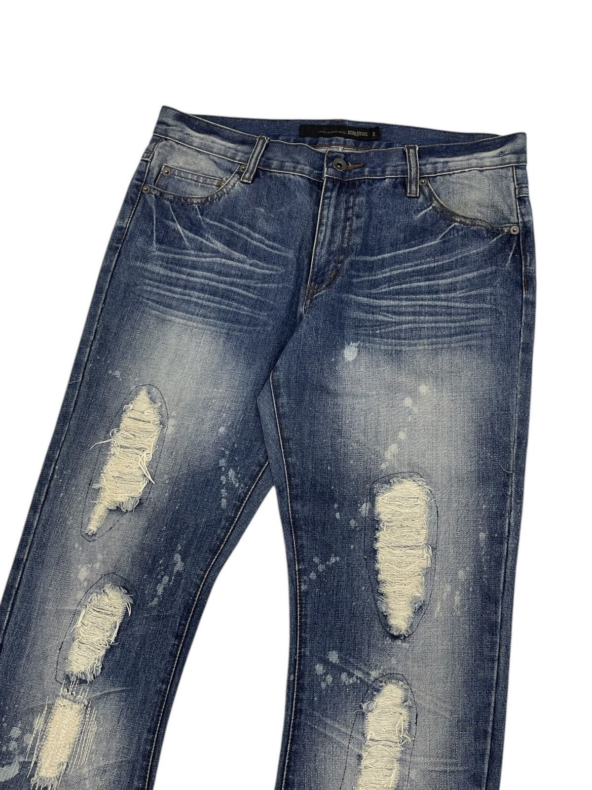 Japanese Brand × Schlussel Schlussel Japan Boro Acid Wash Jeans Size US 34 / EU 50 - 4 Thumbnail