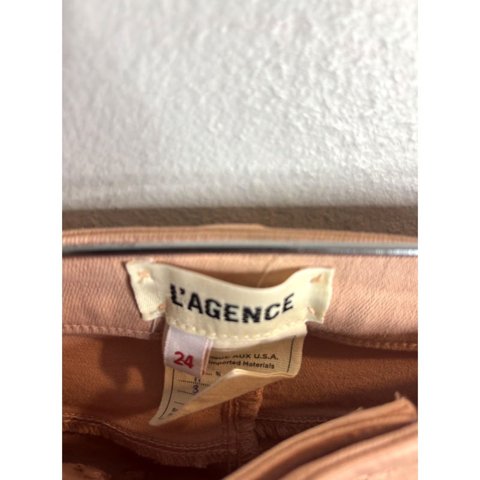 L'AGENCE L'Agence Jeans Womens Pink Skinny Stretch Light Wash Denim Ankle Pants USA Size 42" / US 20 - 3 Thumbnail