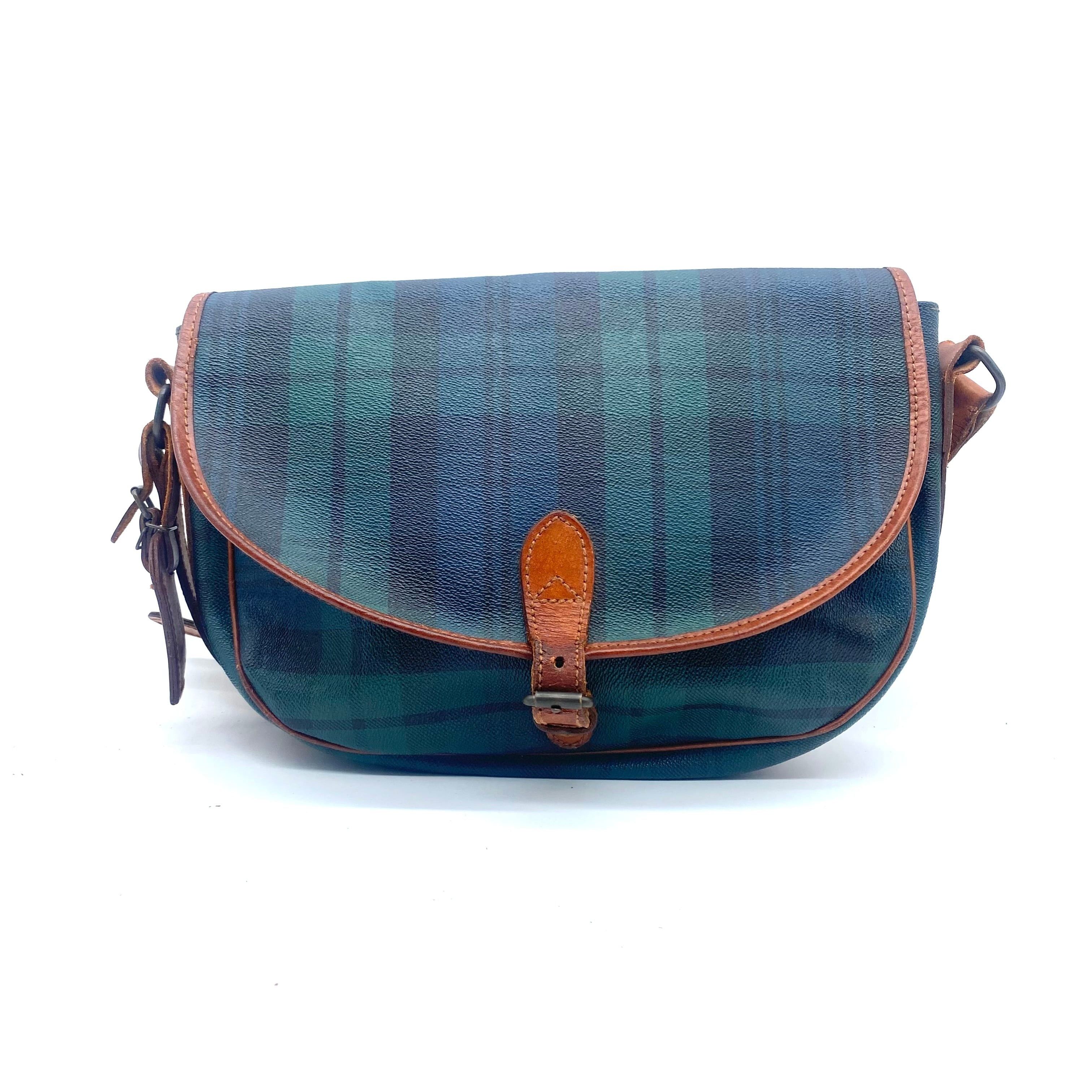 Polo Ralph Lauren Polo Ralph Lauren Shoulder Bag Green Check Pattern Size ONE SIZE - 1 Thumbnail