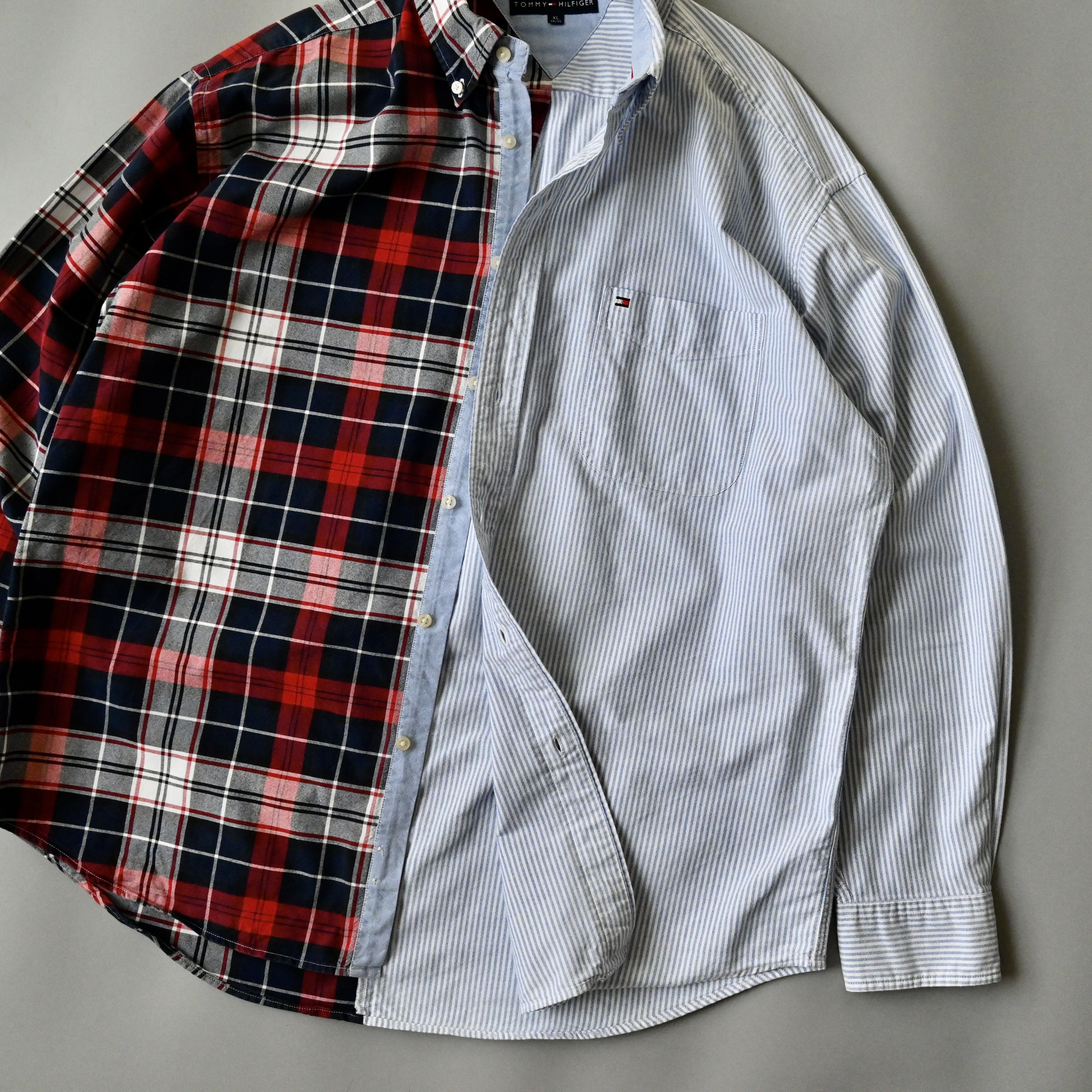 Tommy Hilfiger 2000s Tommy Hilfiger "two face" BD shirt, crazy pattern Size US XL / EU 56 / 4 - 1 Thumbnail