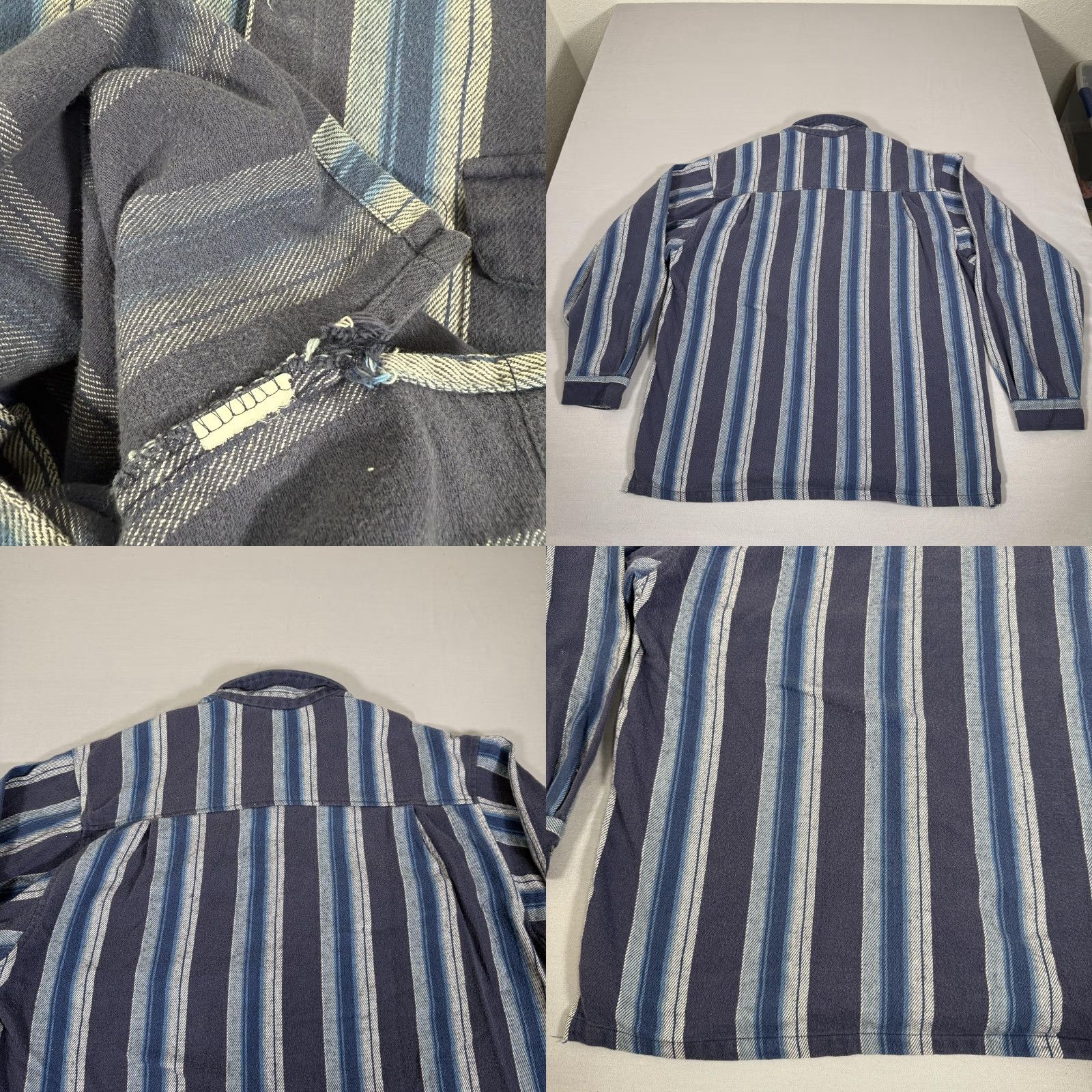 Quiksilver VINTAGE Quiksilver Shirt Mens Large Button-Up Blue Heavyweight Flannel 90s Surf-Style Plaid Casual Mens Size US L / EU 52-54 / 3 - 8 Thumbnail
