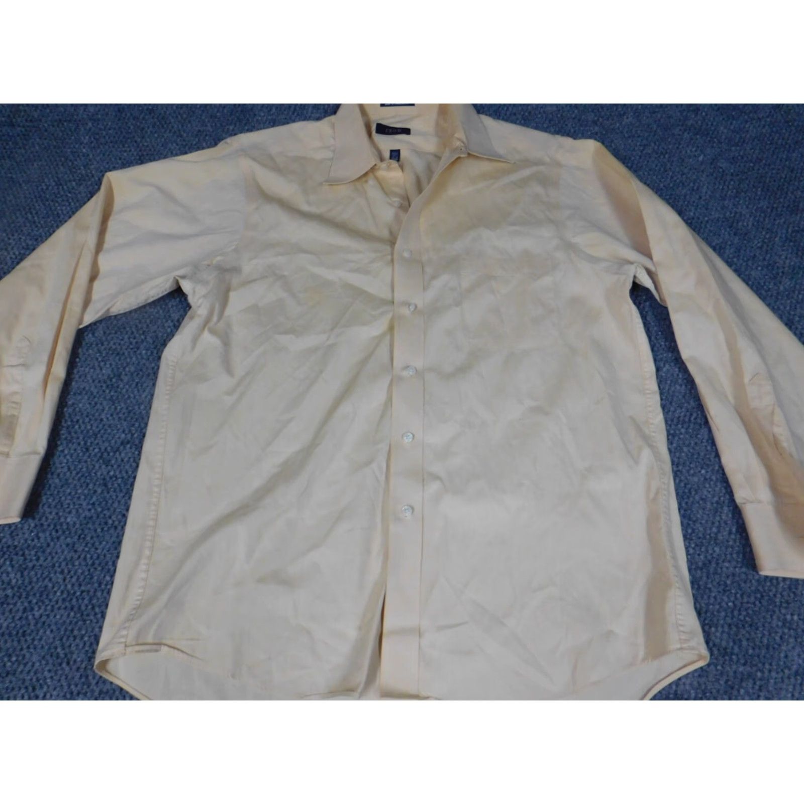Izod IZOD Mens Shirt 16.5 Yellow Easy Care Button-Down Solid Knit Cotton Long Sleeve Size US XL / EU 56 / 4 - 3 Thumbnail