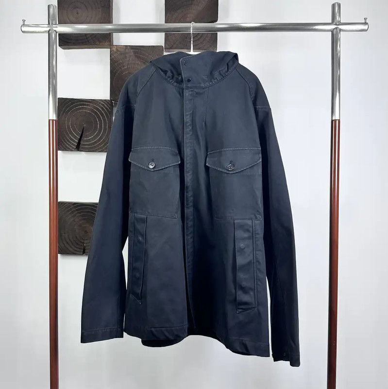 Stone Island Stone Island Black Cotton Blend Jacket 0089 Size US XXL / EU 58 / 5 - 1 Thumbnail