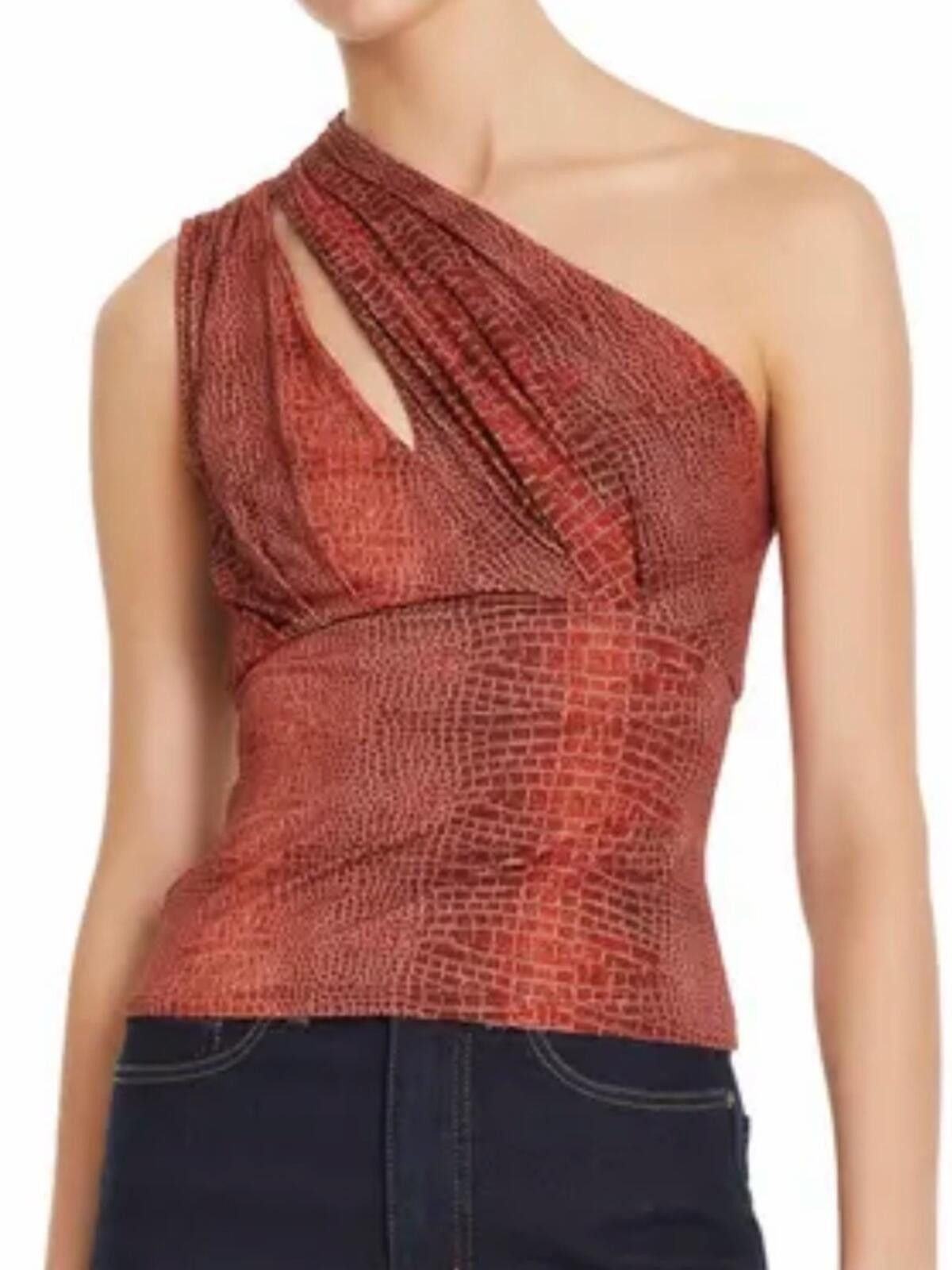 Other Robert Rodriguez / Kit One-Shoulder Top / Red Croc Size M / US 6-8 / IT 42-44 - 1 Thumbnail