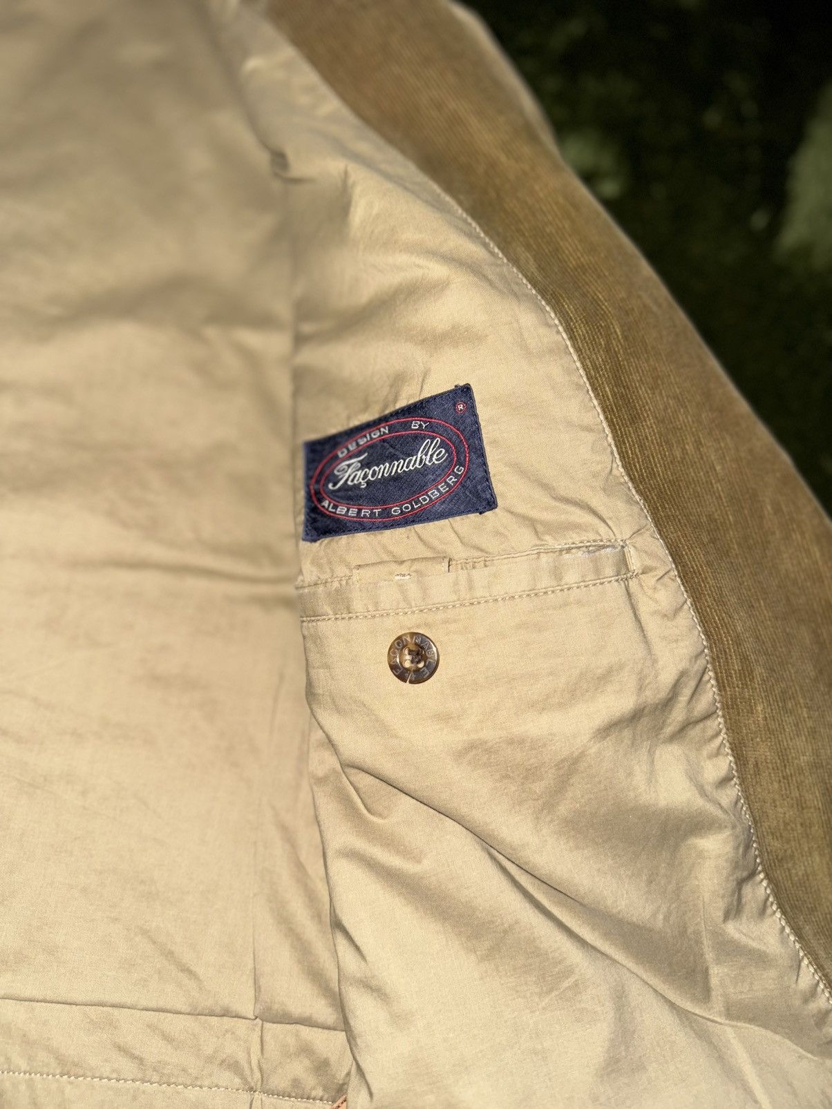 Faconnable Faconnable Japan Elbow-Patch Corduroy Blazer Size 44R - 7 Thumbnail
