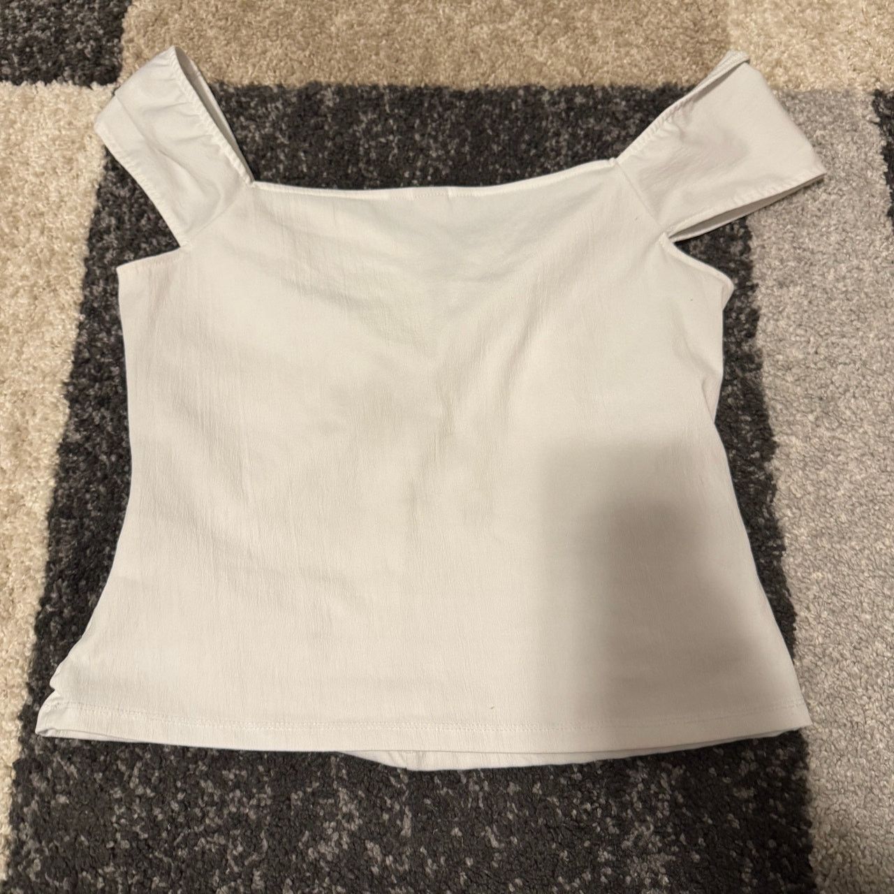 H&M H&M White Ruched Formed Top Size L / US 10 / IT 46 - 4 Thumbnail