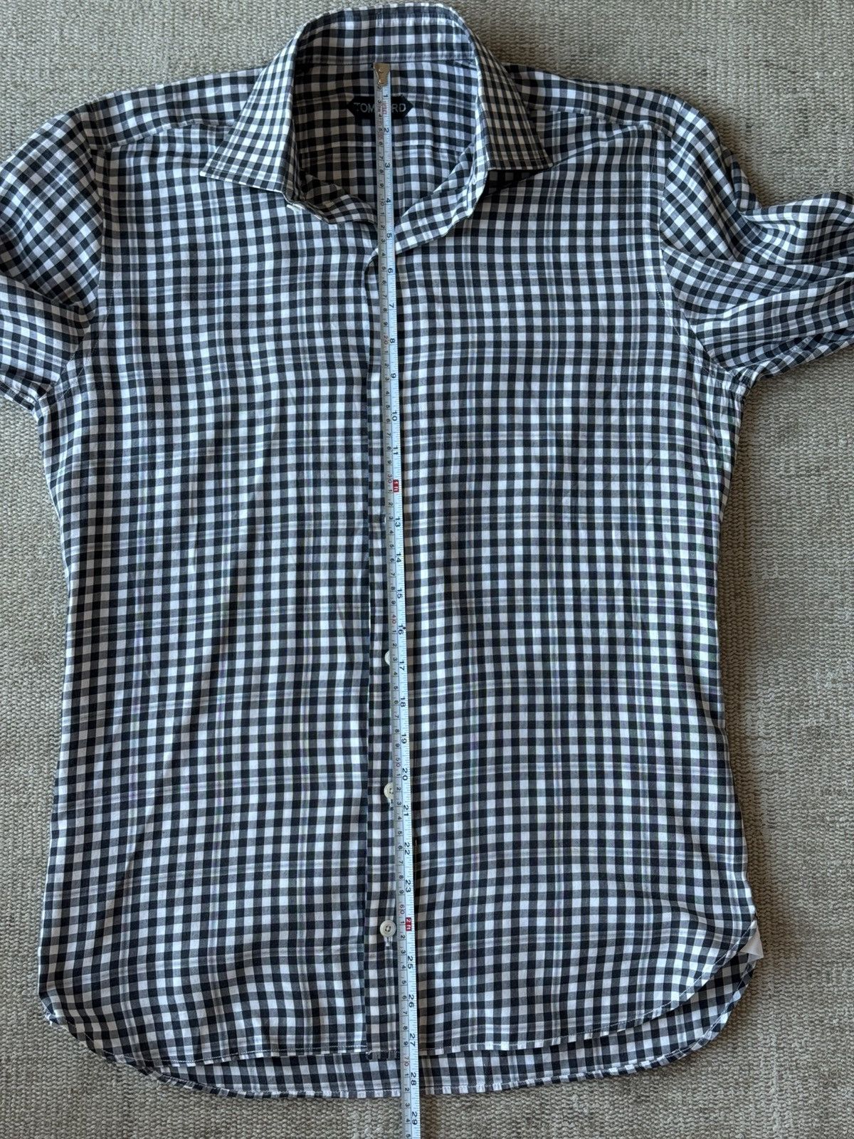 Tom Ford TOM FORD black and white plaid button down shirt 38/15 Size US S / EU 44-46 / 1 - 9 Thumbnail