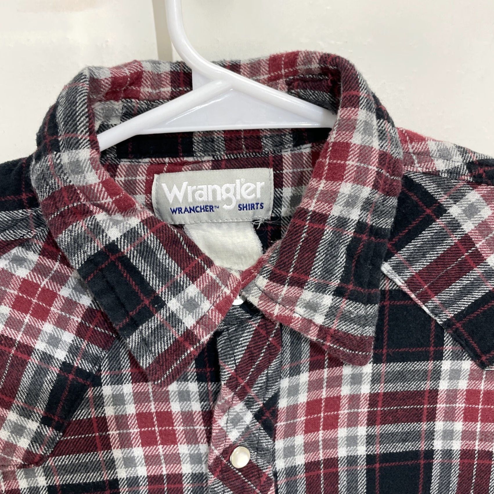 Wrangler Wrangler Shirt Mens Large Flannel Red Plaid Pearl Snap Western Rancher Size US L / EU 52-54 / 3 - 3 Thumbnail