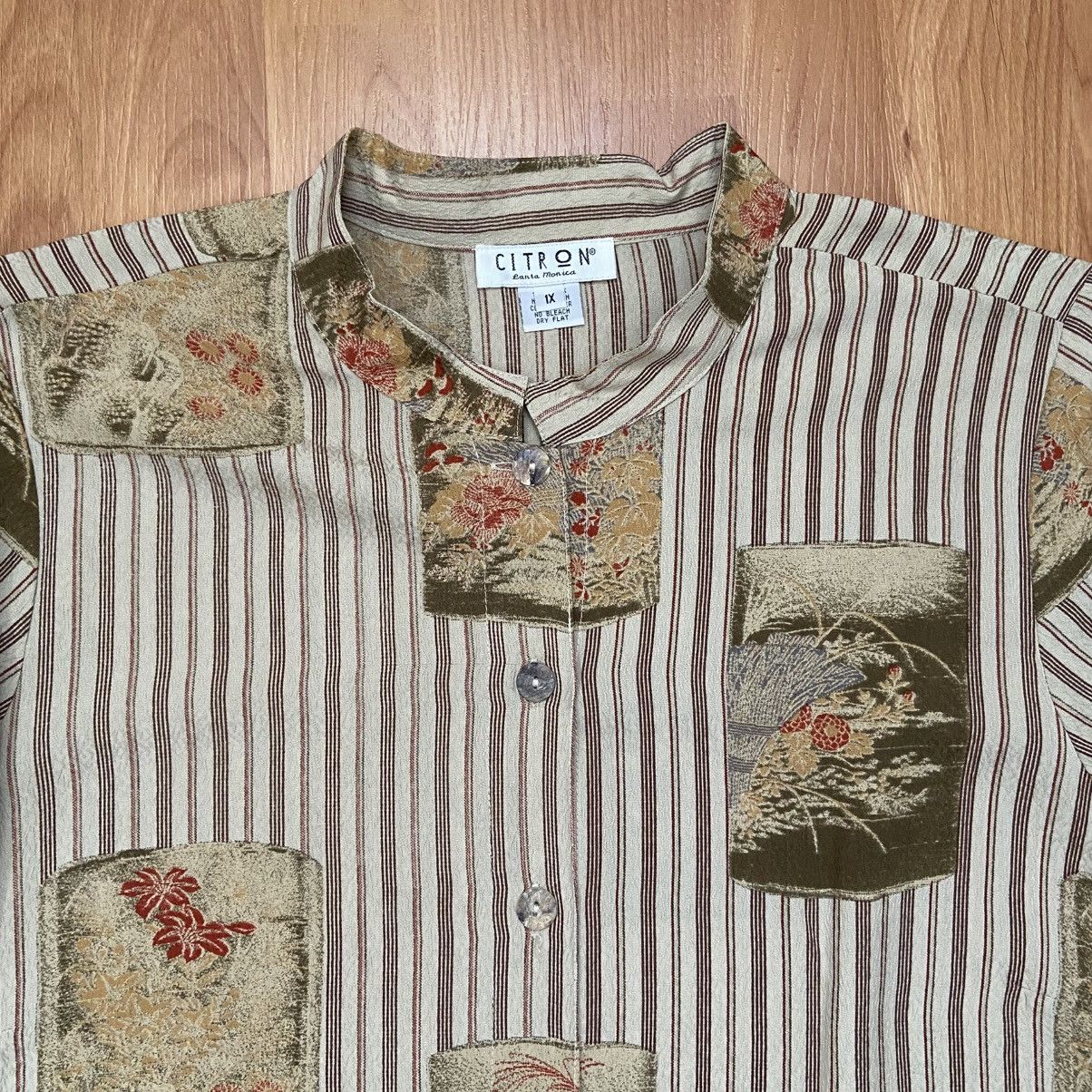 Vintage Vintage Citron Women’s Floral 100% Silk Button Up Shirt XL Size XL / US 12-14 / IT 48-50 - 4 Thumbnail