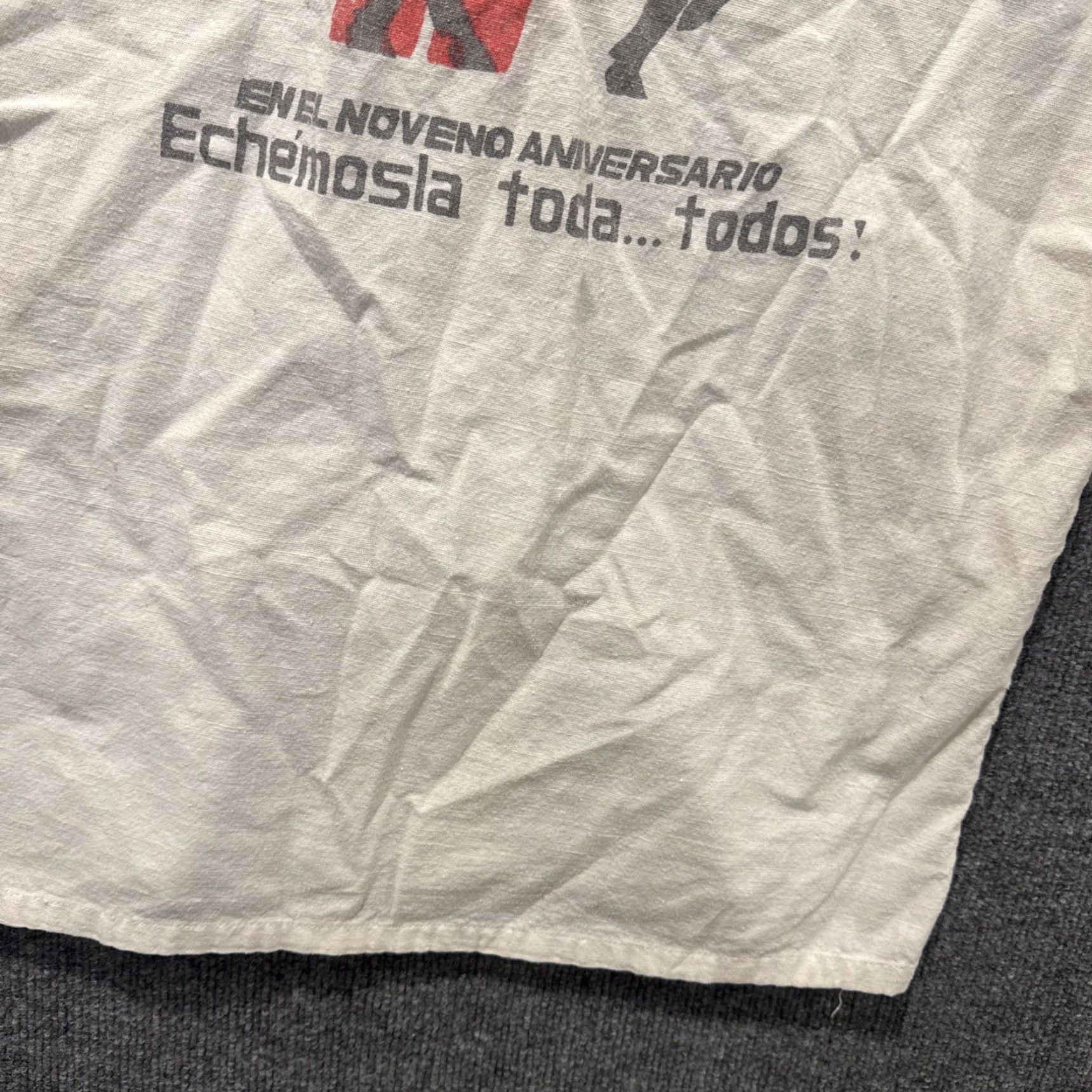 Vintage VINTAGE 80s 9Th Anniversary Bull Let’s Give It Our All Spanish White Button-Up M Shirt Mens Size US M / EU 48-50 / 2 - 3 Thumbnail