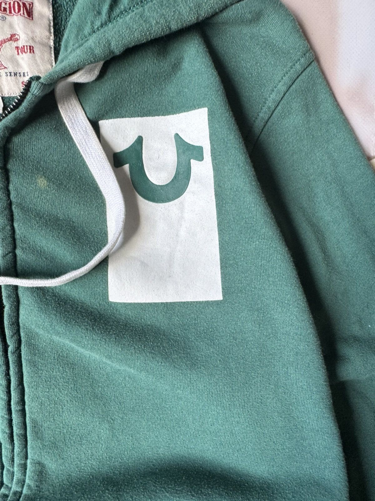 True Religion True Religion Double-Zip Boxy Hoodie - Forest Green Size US L / EU 52-54 / 3 - 6 Thumbnail