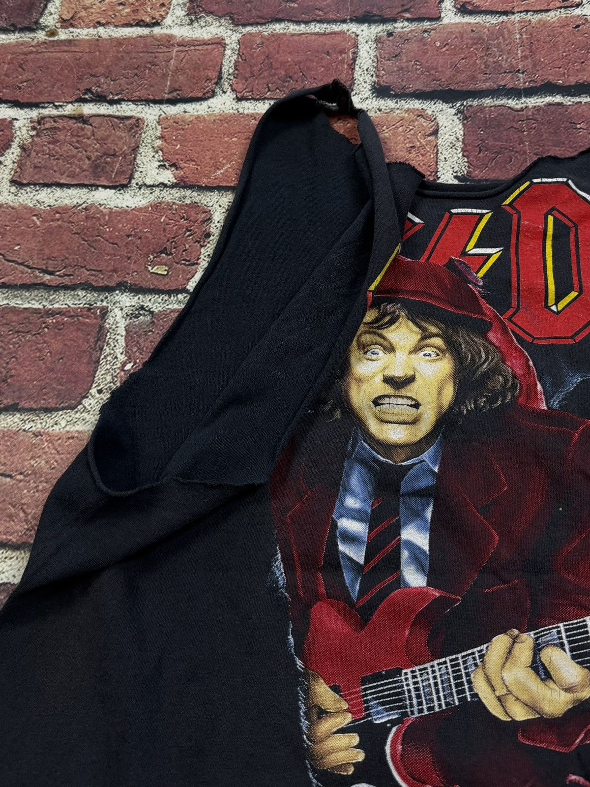 Brockum Vintage ACDC 90s Ballbreaker Band Tee Chopped Sleeves Size US XL / EU 56 / 4 - 11 Thumbnail