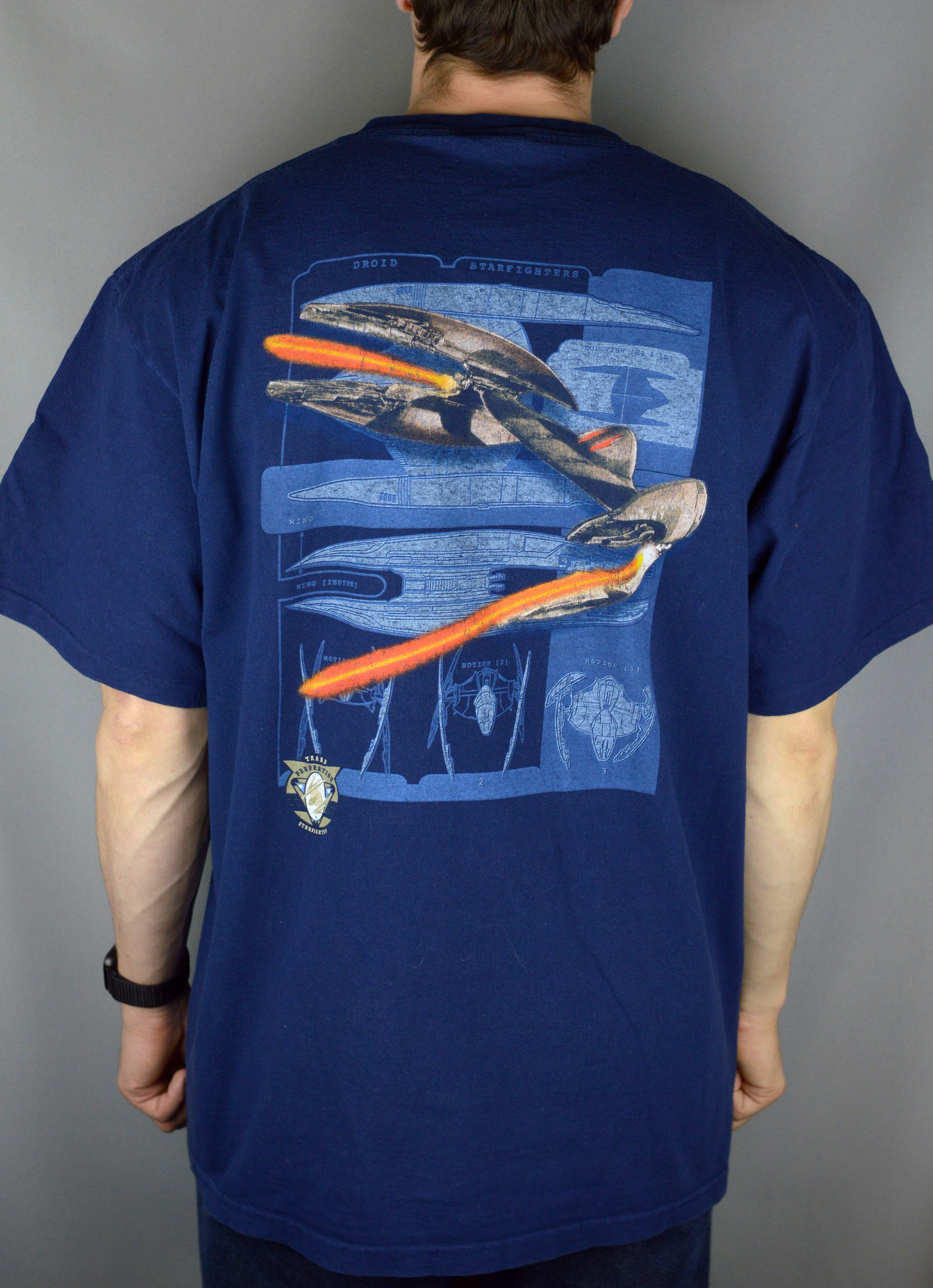 Star Wars × Vintage Vintage Star Wars Lucas Film 90s t shirt Size US XL / EU 56 / 4 - 2 Thumbnail
