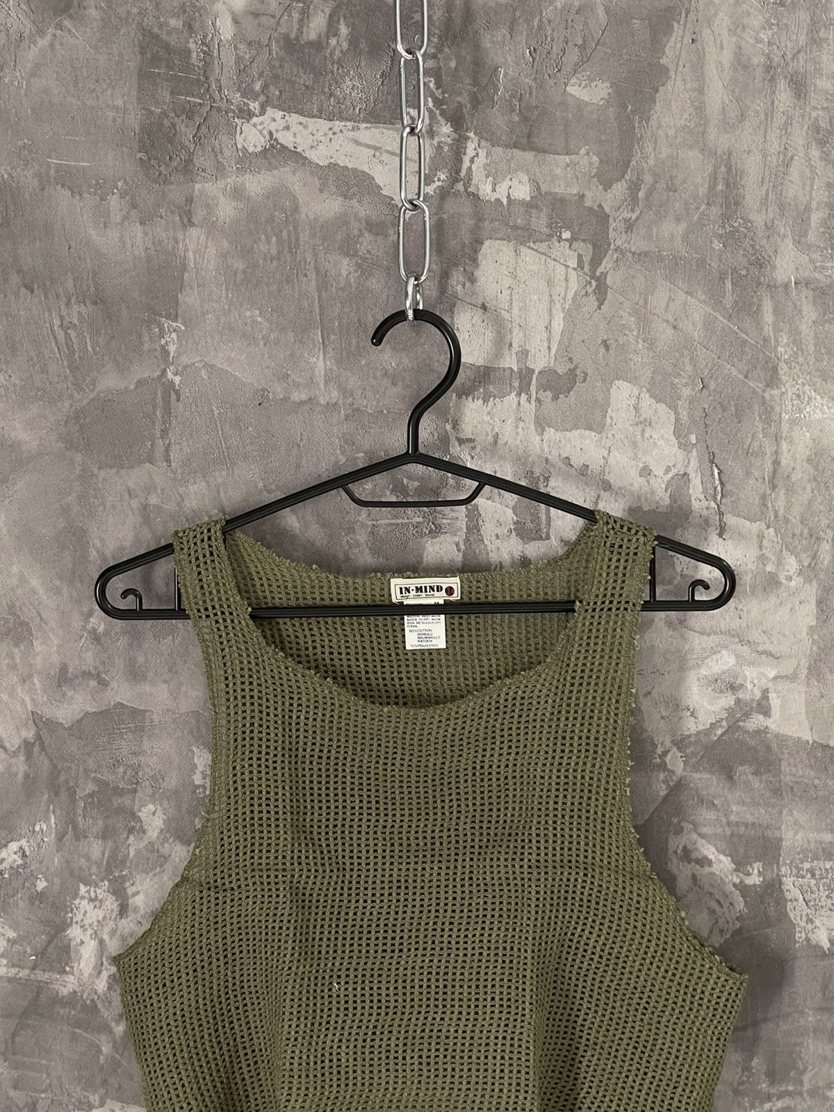 Japanese Brand × Vintage Vintage Y2K Mesh Military Faded Distressed Tank Top Size M / US 6-8 / IT 42-44 - 2 Thumbnail