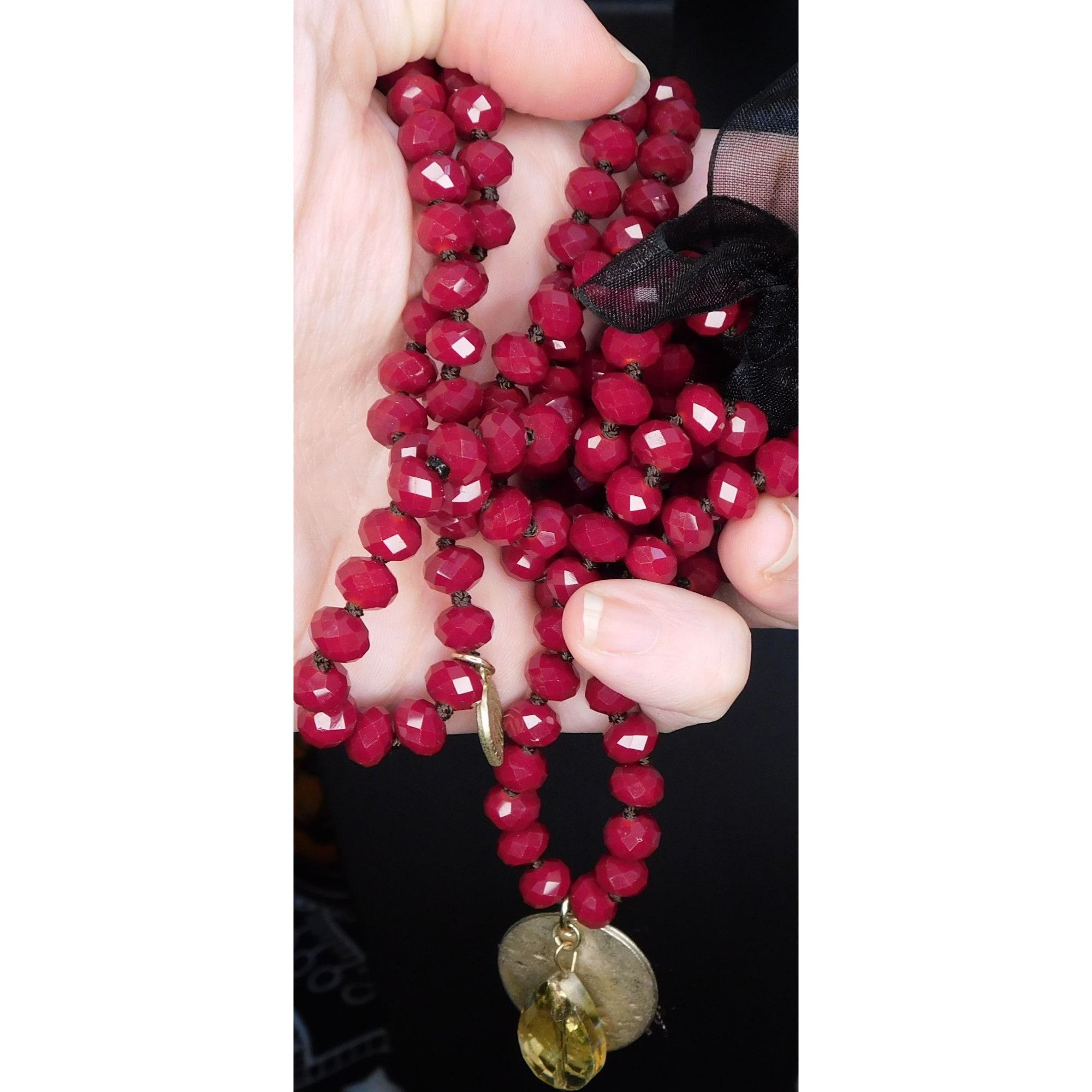 Other Burgundy Bohemian Glass Beaded Necklaces (Set of 2) Size ONE SIZE - 2 Thumbnail