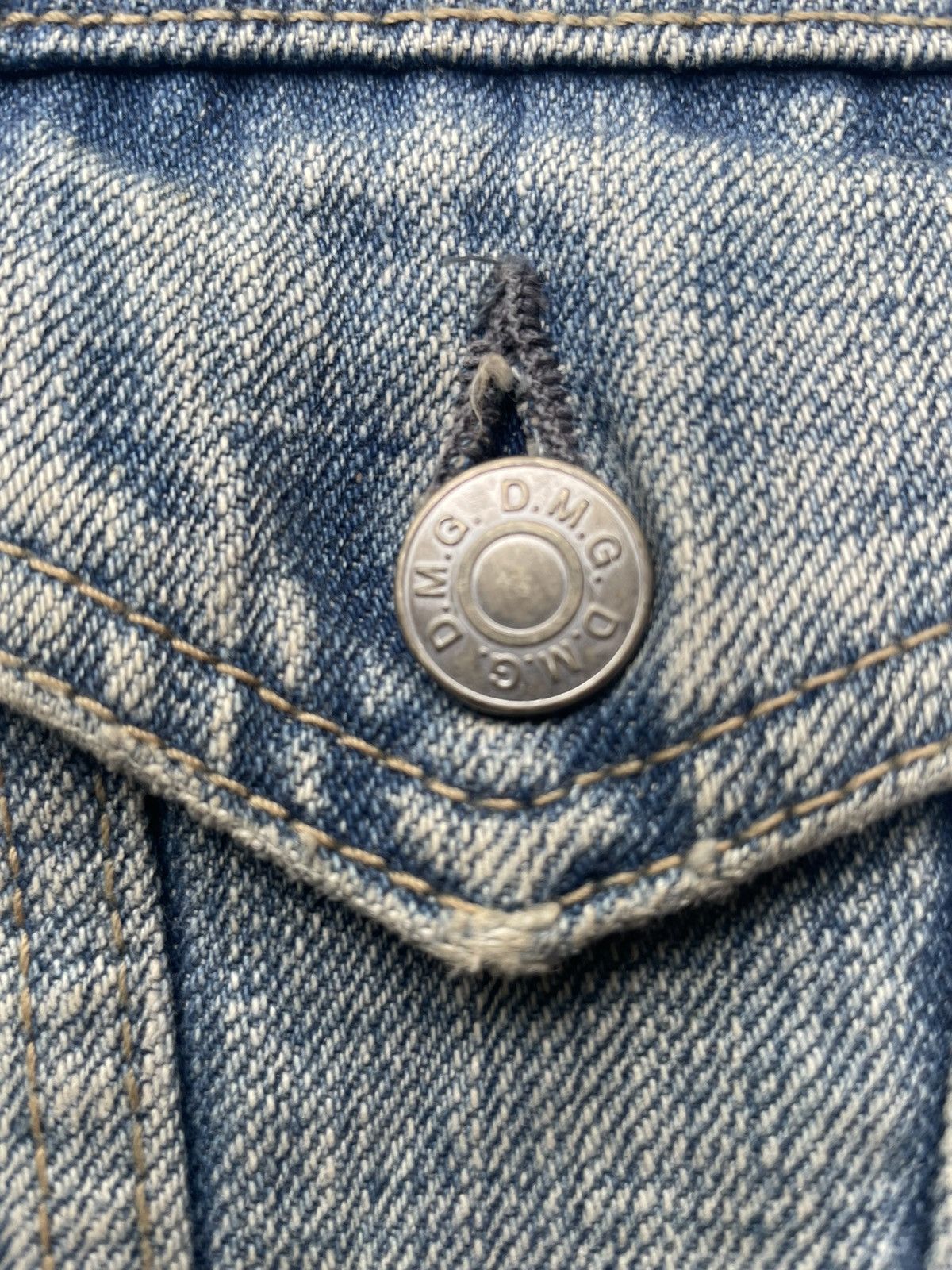 Japanese Brand Vintage DMG Denim Distressed Jacket Size S / US 4 / IT 40 - 12 Thumbnail