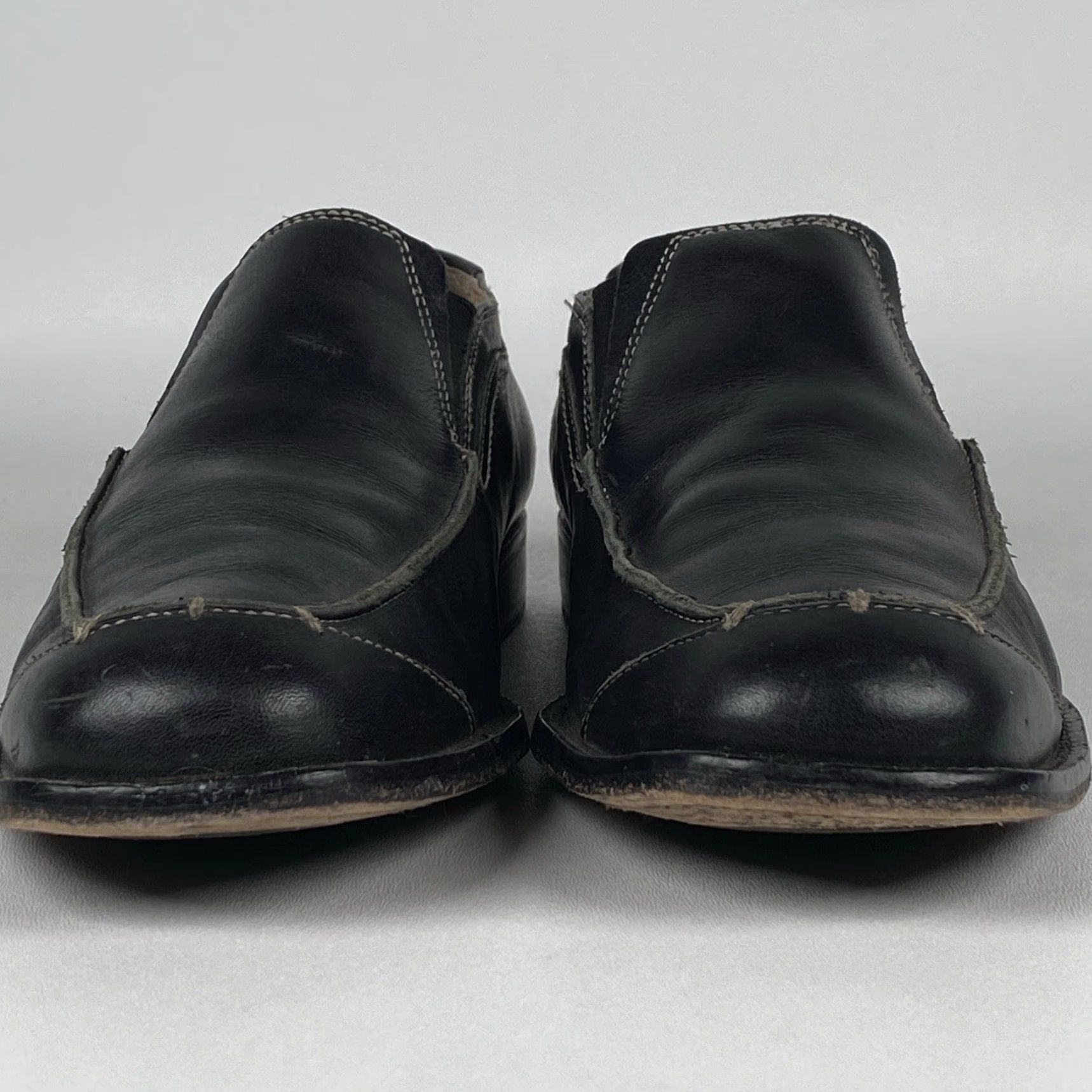 Vintage VINTAGE Mens Gordon Rush Collection Black Leather Loafers Size 10.5 Size US 11 / EU 44 - 3 Thumbnail