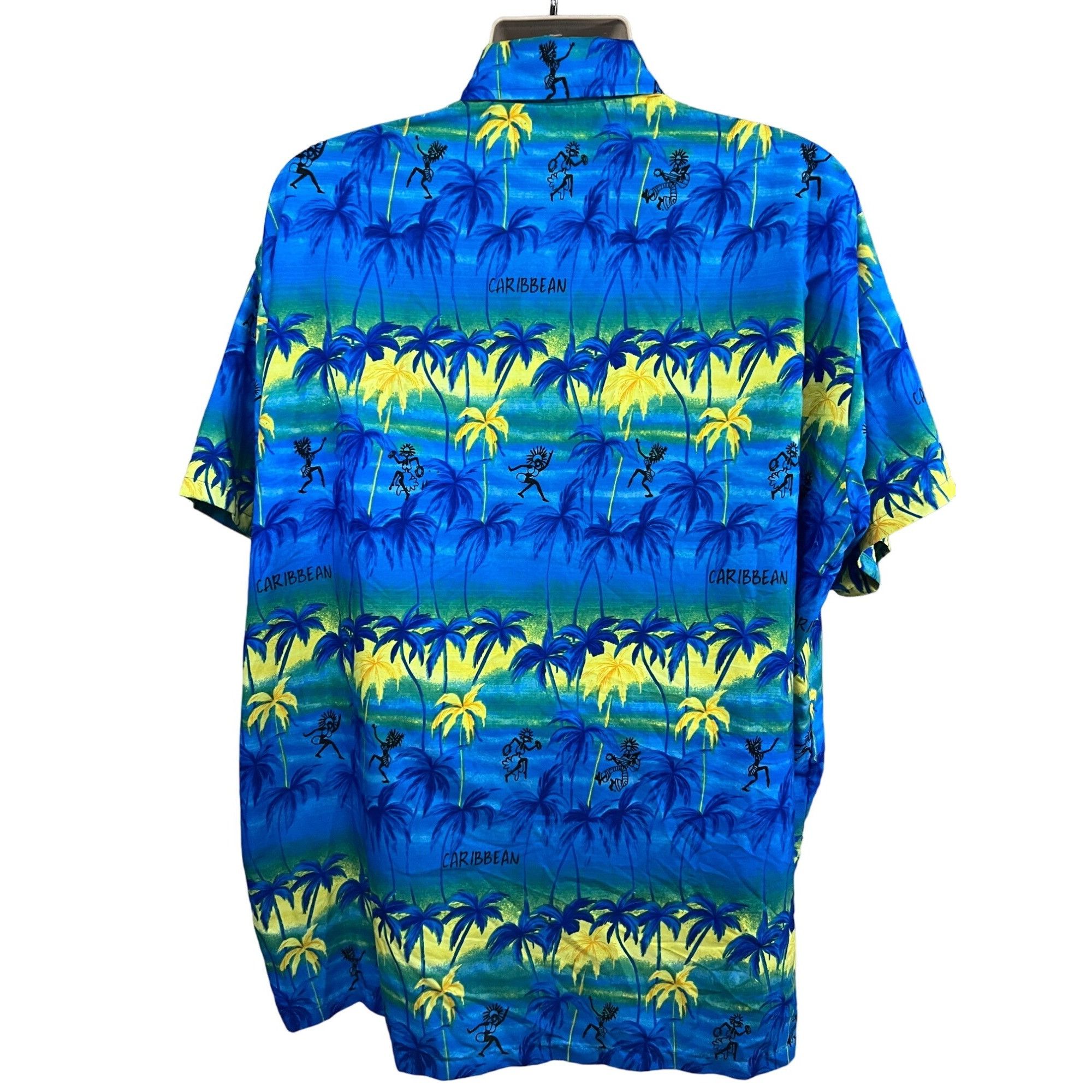 Vintage Rima Vintage Hawaiian Aloha Caribbean Blue Button Up Sh Size US XXL / EU 58 / 5 - 3 Thumbnail