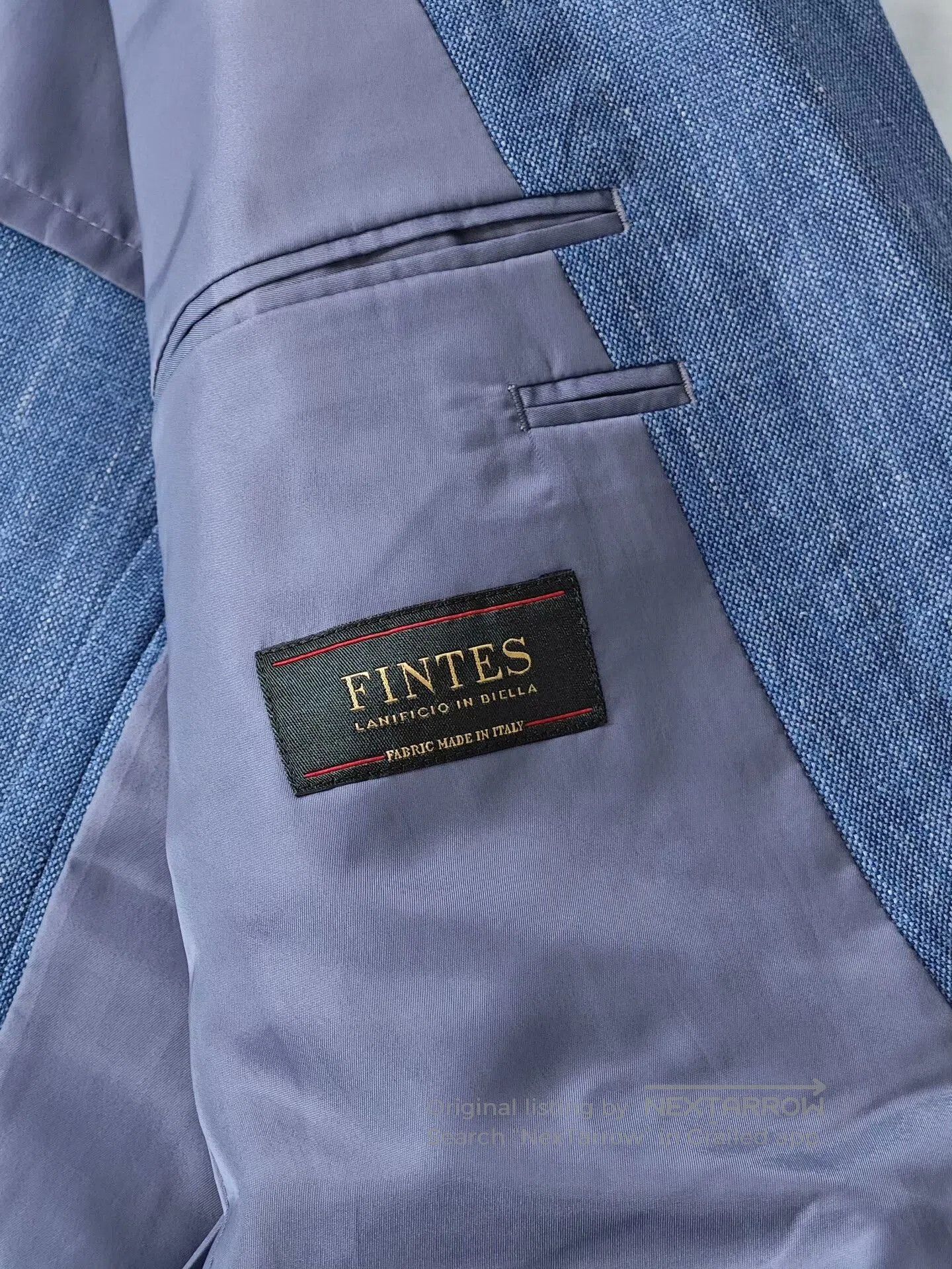 Japanese Brand Custom Italian Blue Suit Jacket. Size US L / EU 52-54 / 3 - 7 Thumbnail