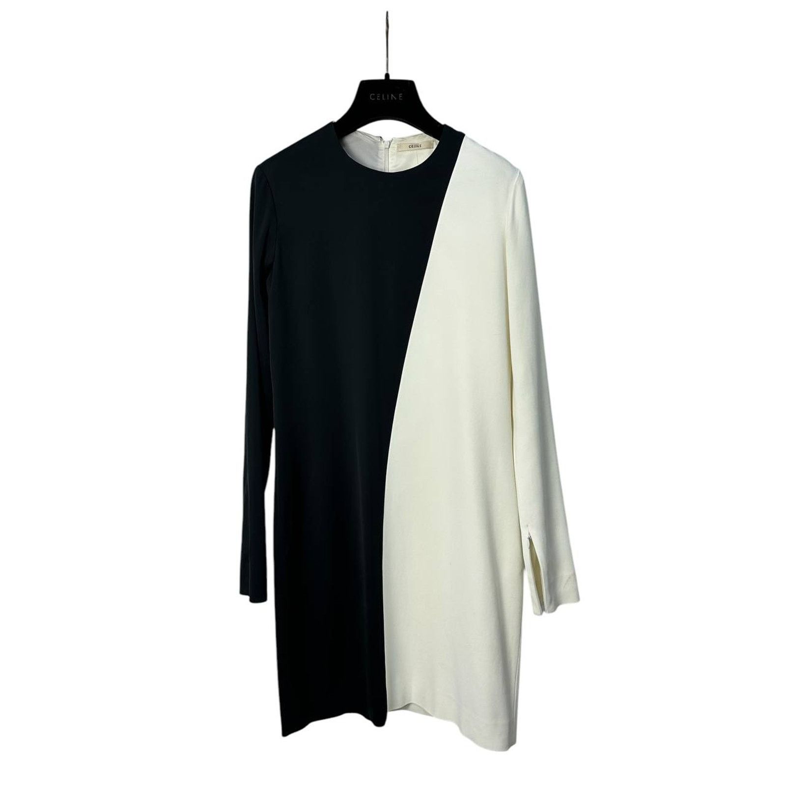 Celine Celine Refined Black White Mini Dress Sz.40 Size M / US 6-8 / IT 42-44 - 4 Thumbnail