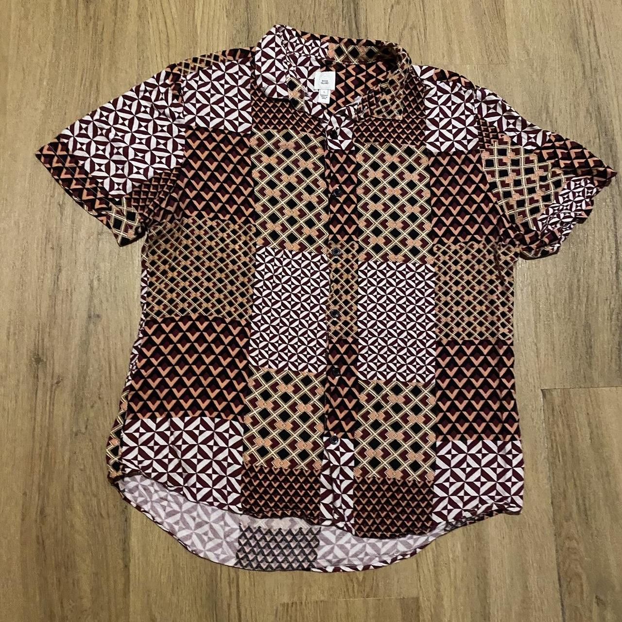 Other Brown and white patterned button-up shirt Size US L / EU 52-54 / 3 - 1 Thumbnail