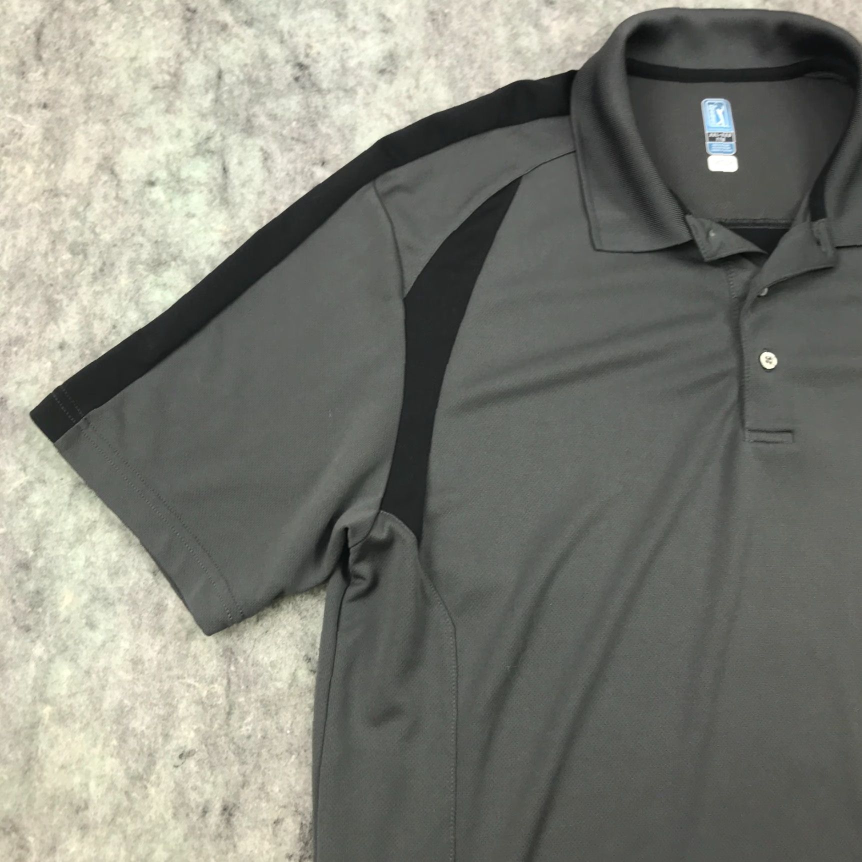 PGA Tour PGA TOUR Shirt Polo Golf Airflux Short Sleeve XXL Gray 100% Polyester Breathable Size US XXL / EU 58 / 5 - 3 Thumbnail