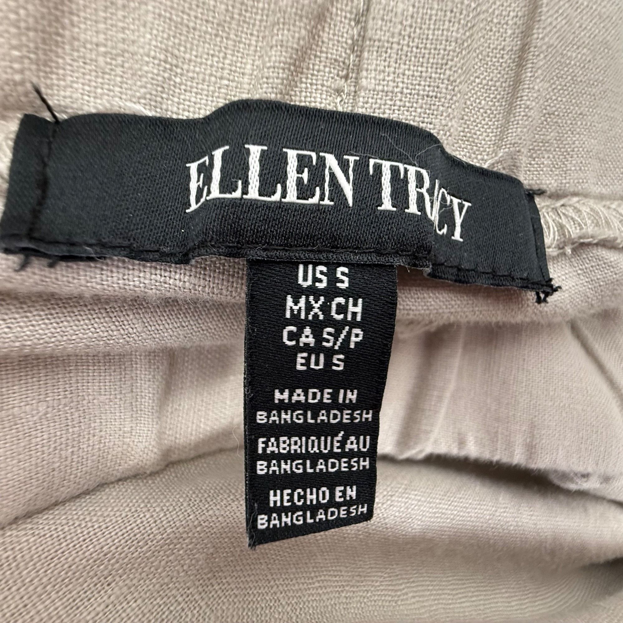 Ellen Tracy Ellen Tracy Women's Linen Drawstring Casual Pants Beige Size Size 32" / US 10 / IT 46 - 2 Thumbnail