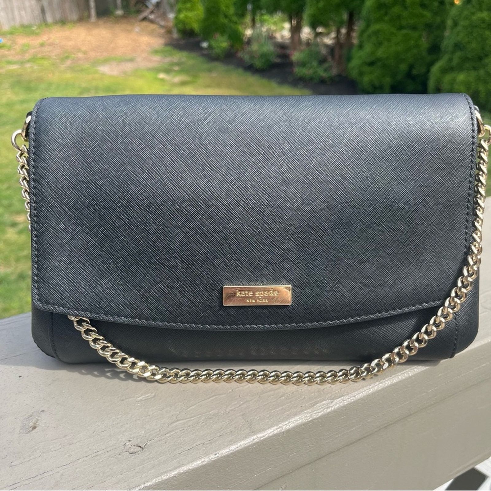 Kate Spade KATE SPADE Leather Black Crossbody Bag with Chain Size ONE SIZE - 4 Thumbnail