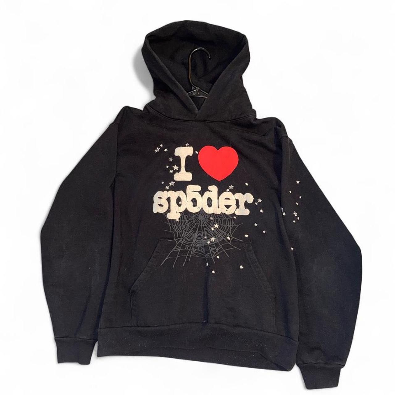 Sp5der Sp5der I Heart SP5 Souvenir Hoodie (Black) | Grailed