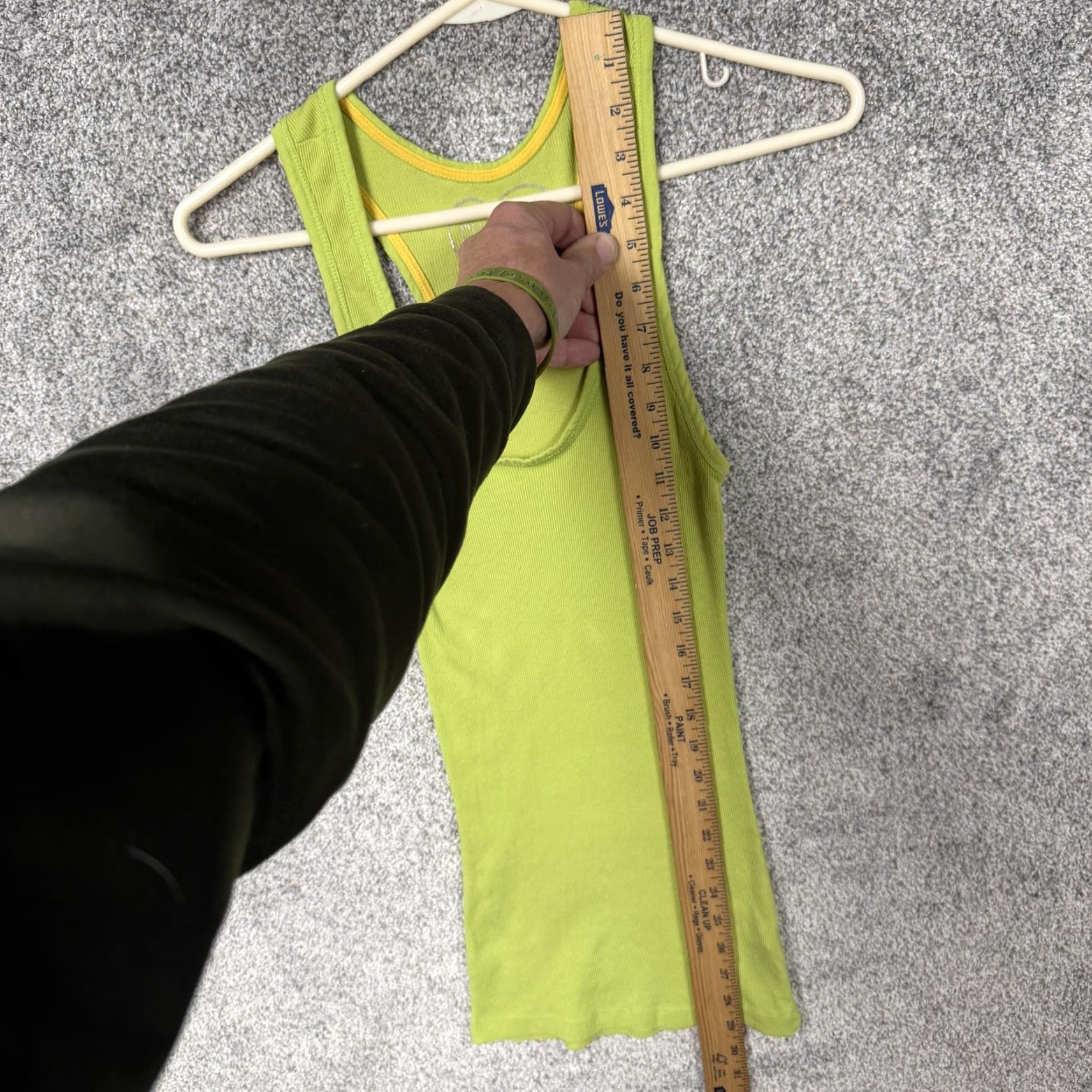 Vintage VINTAGE rue21 Tank Top Juniors M Neon Green Streetwear Y2K Neon Layering Casual Sleeveless Scoop Neck Ribbed Knit Long Body Width 29 in Size M / US 6-8 / IT 42-44 - 2 Thumbnail
