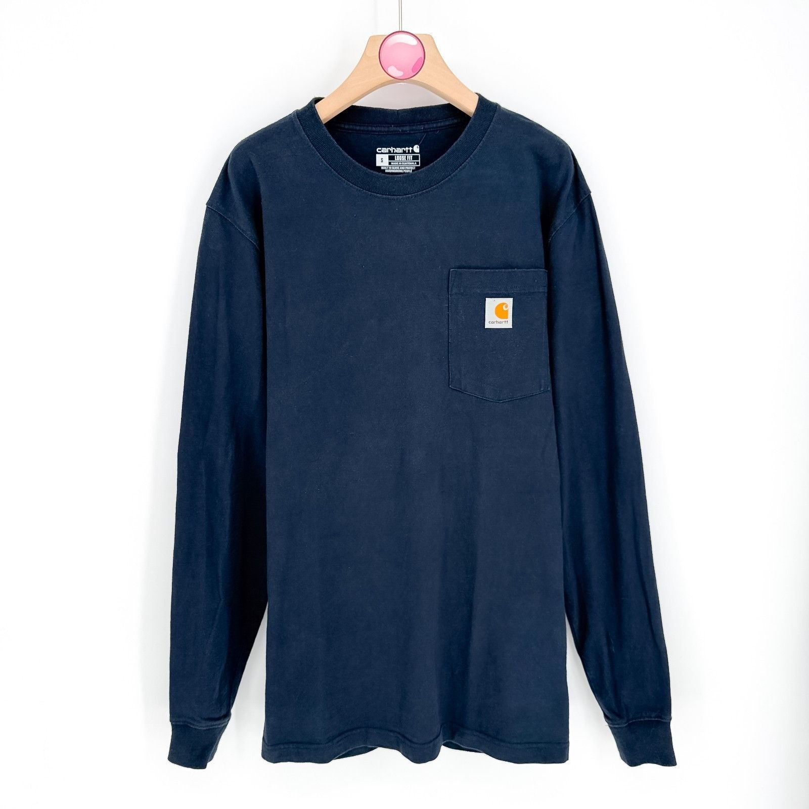 Carhartt Carhartt Long Sleeve Pocket T-Shirt Blue Loose Fit Workwear Size US S / EU 44-46 / 1 - 1 Thumbnail