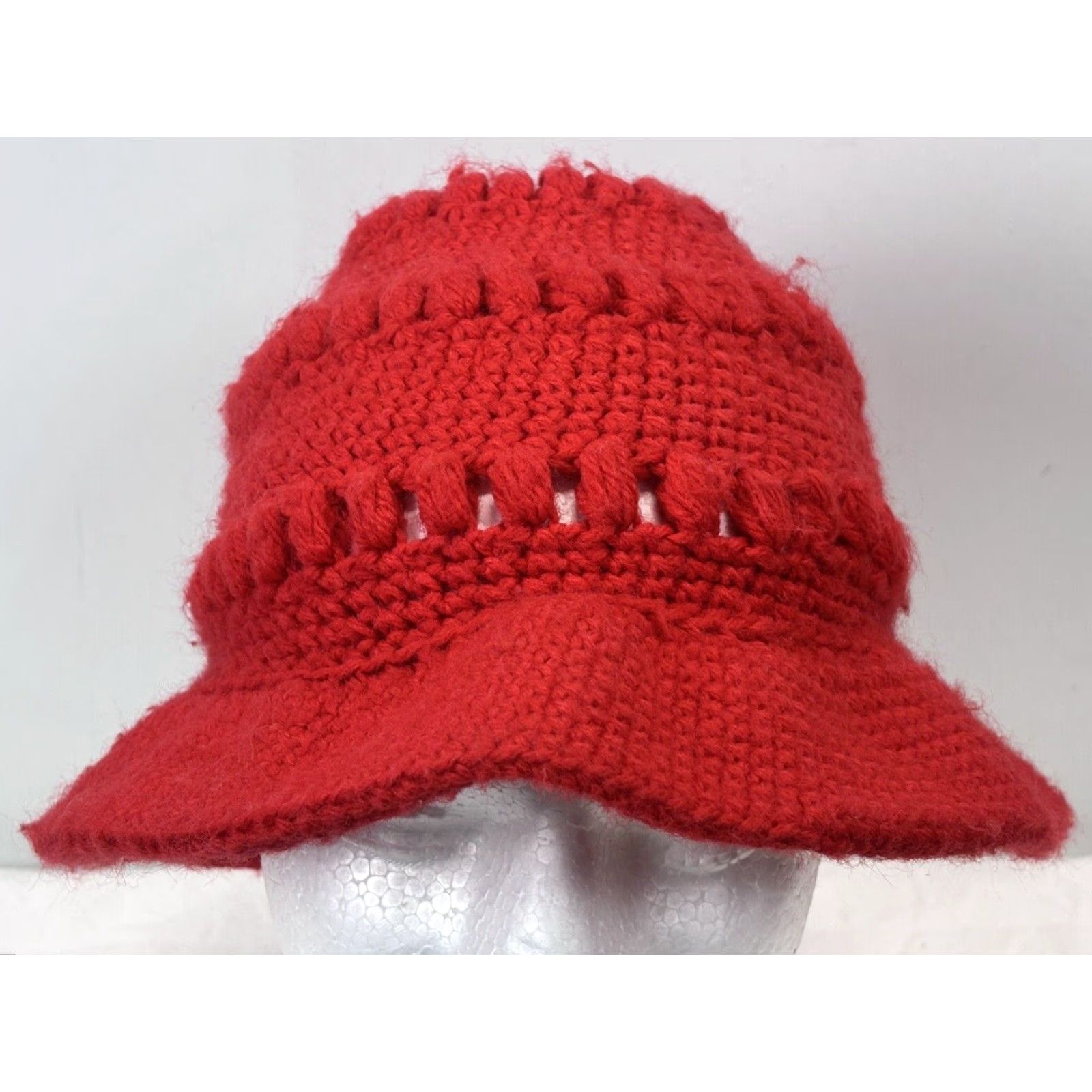 Vintage VINTAGE Boho Crochet Hat 1970s Red One Size Women’s Size ONE SIZE - 2 Thumbnail