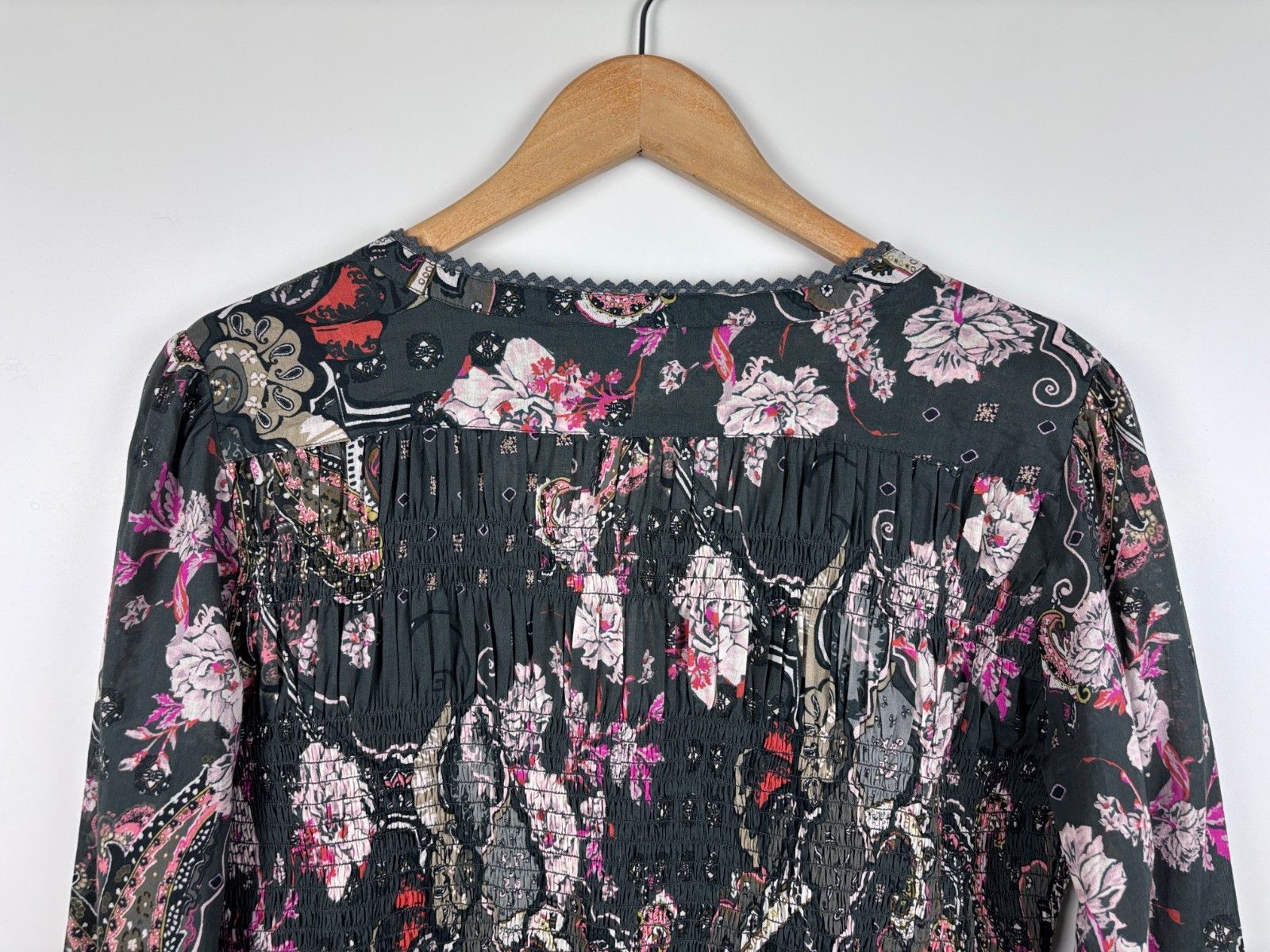 Odd Molly Odd Molly Floral Blouse Top Organic Cotton Gray Size 3 Size L / US 10 / IT 46 - 7 Thumbnail