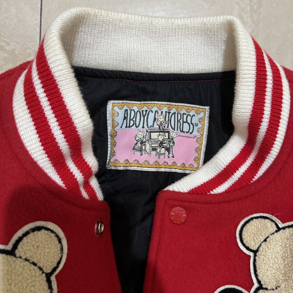 Japanese Brand × STILLZ ABCD Jose Wong ‘A boy can’t dress’ teddy varsity jacket. Size US L / EU 52-54 / 3 - 5 Thumbnail