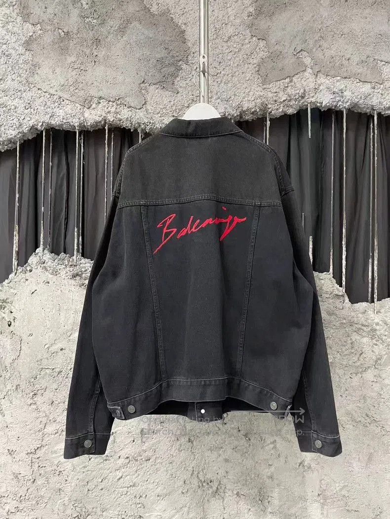 Balenciaga Balenciaga Script Logo Denim Jacket. Size US M / EU 48-50 / 2 - 1 Thumbnail